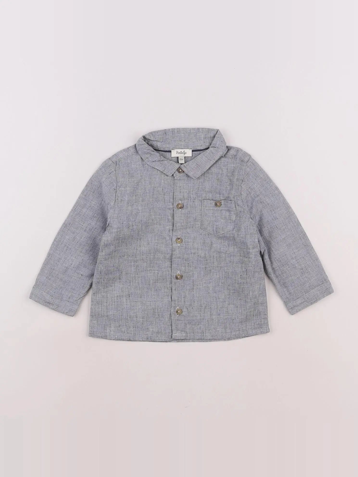 Natalys - chemise gris - 12 mois