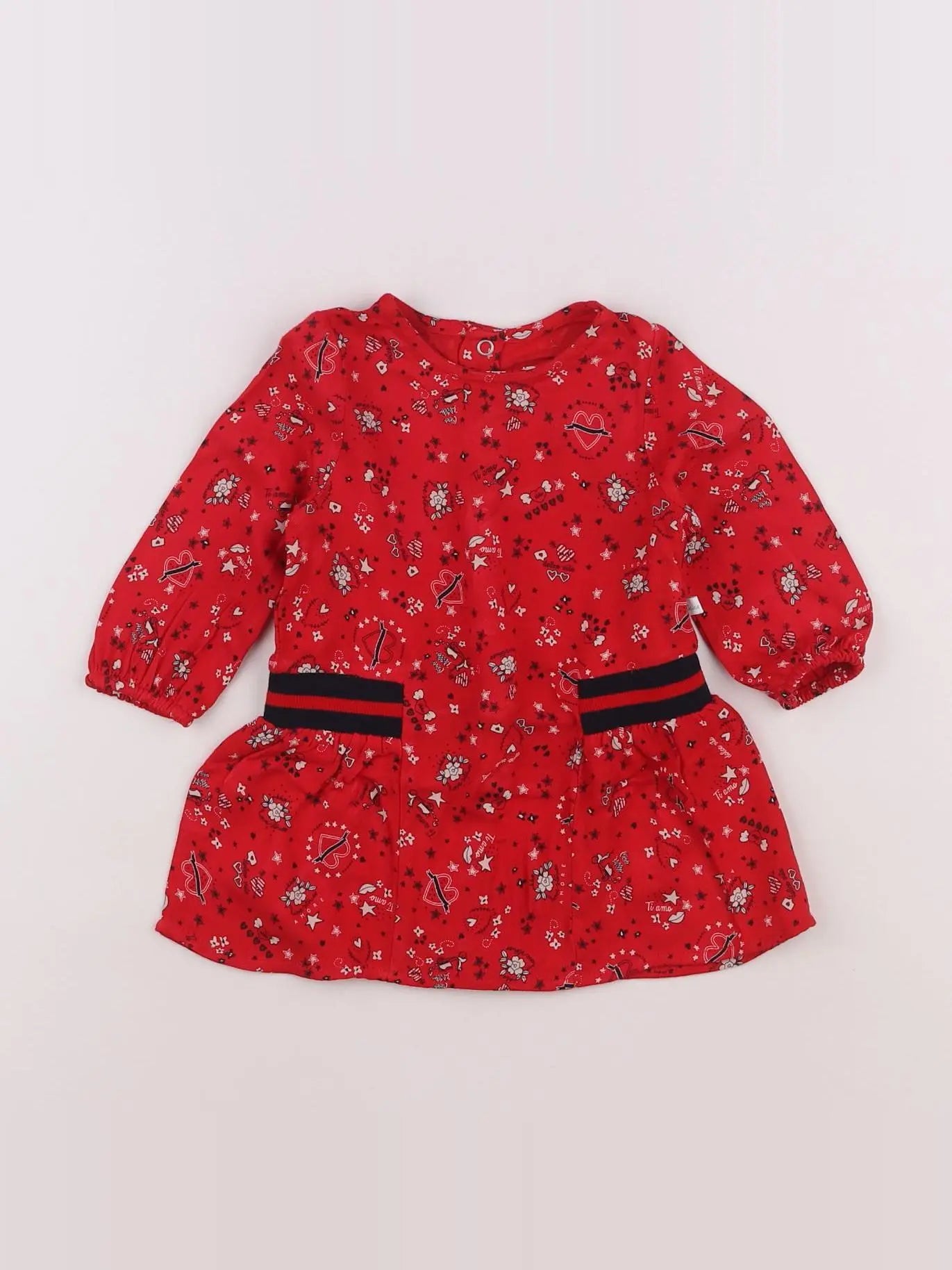 IKKS - robe rouge - 6 mois