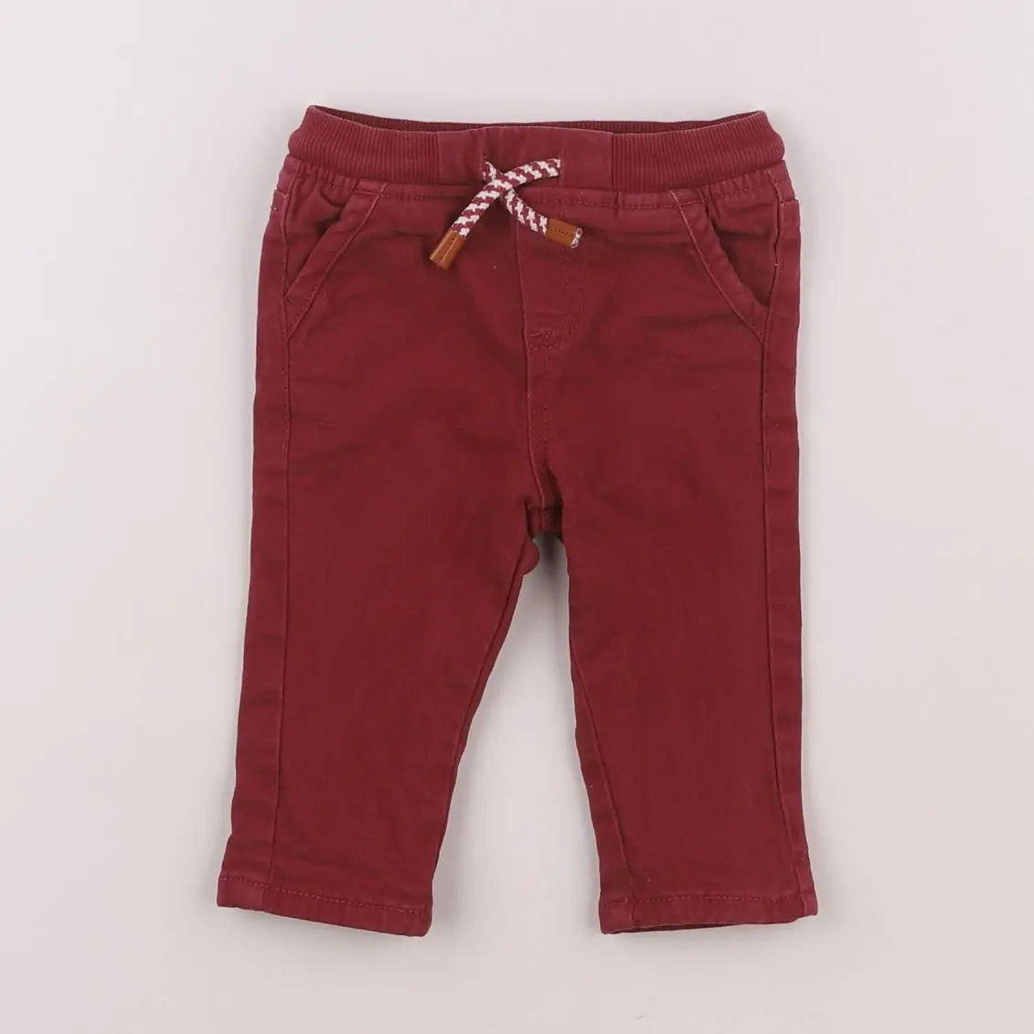 Vertbaudet - pantalon rouge - 6 mois
