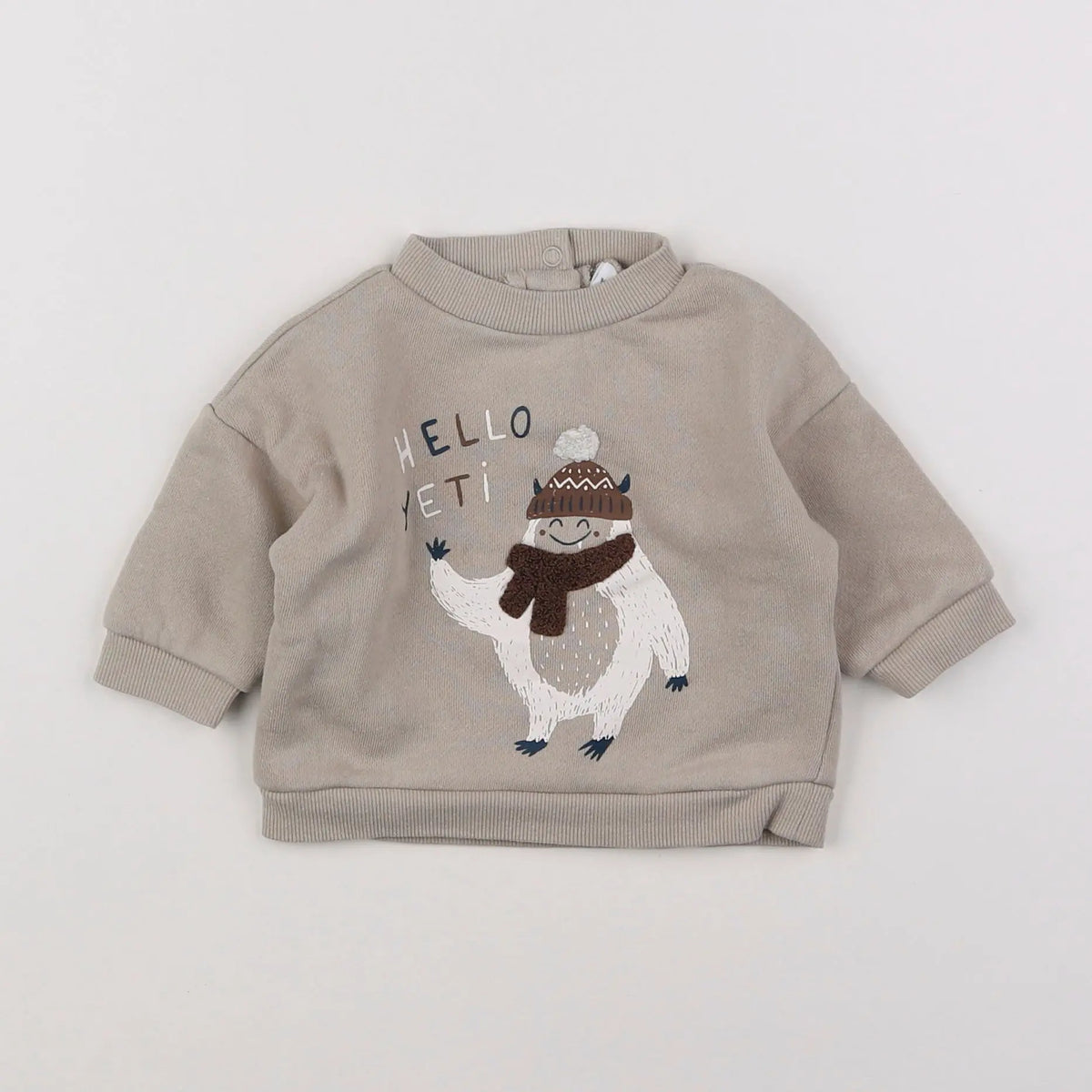 Vertbaudet - sweat taupe - 3 mois