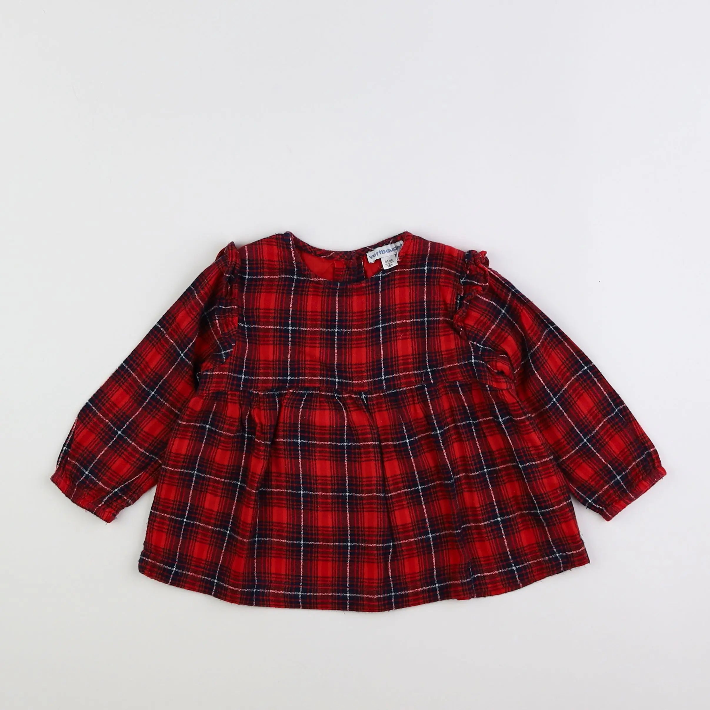Vertbaudet - blouse rouge - 18 mois