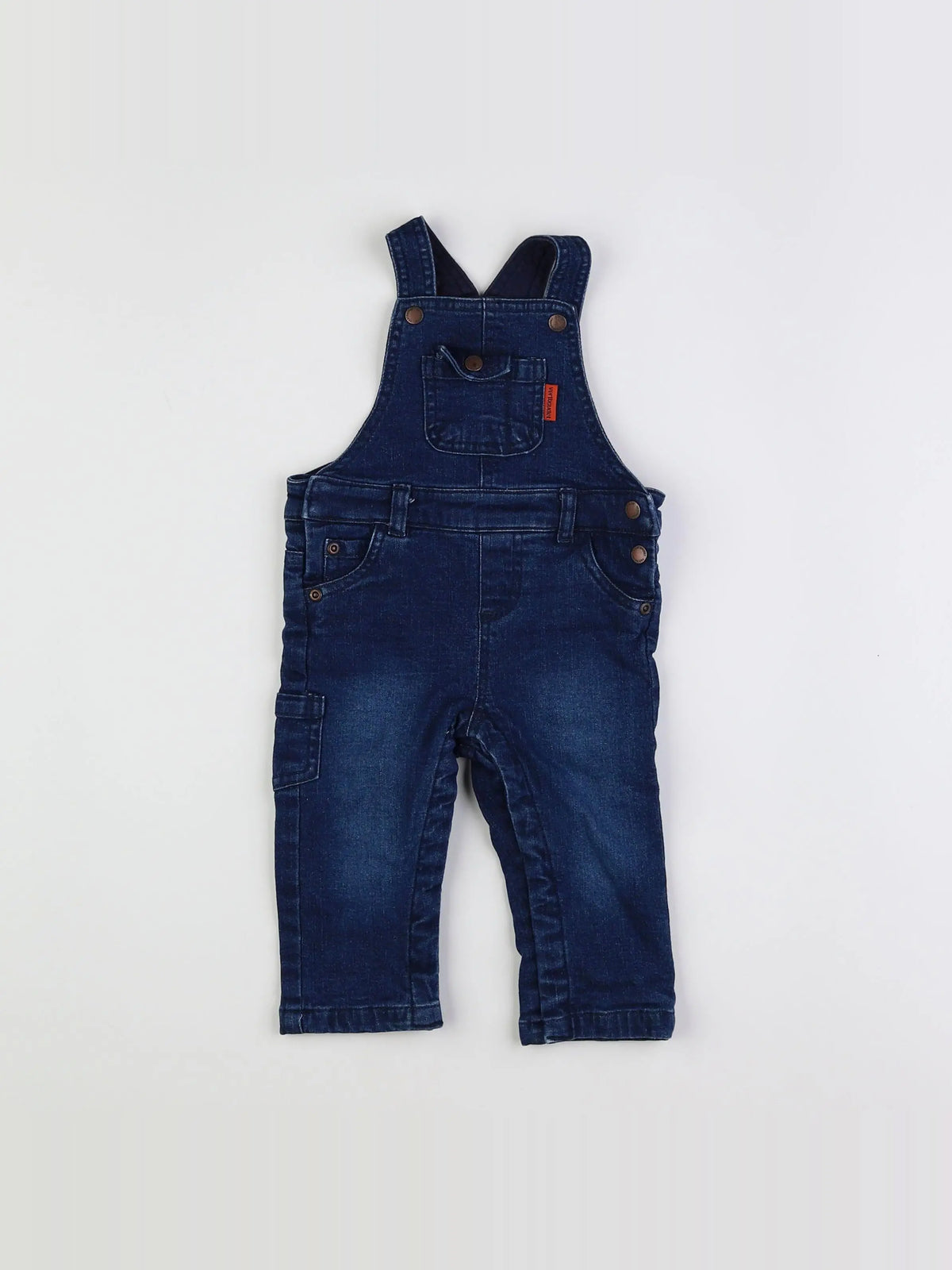 Vertbaudet - salopette doublé bleu - 9 mois