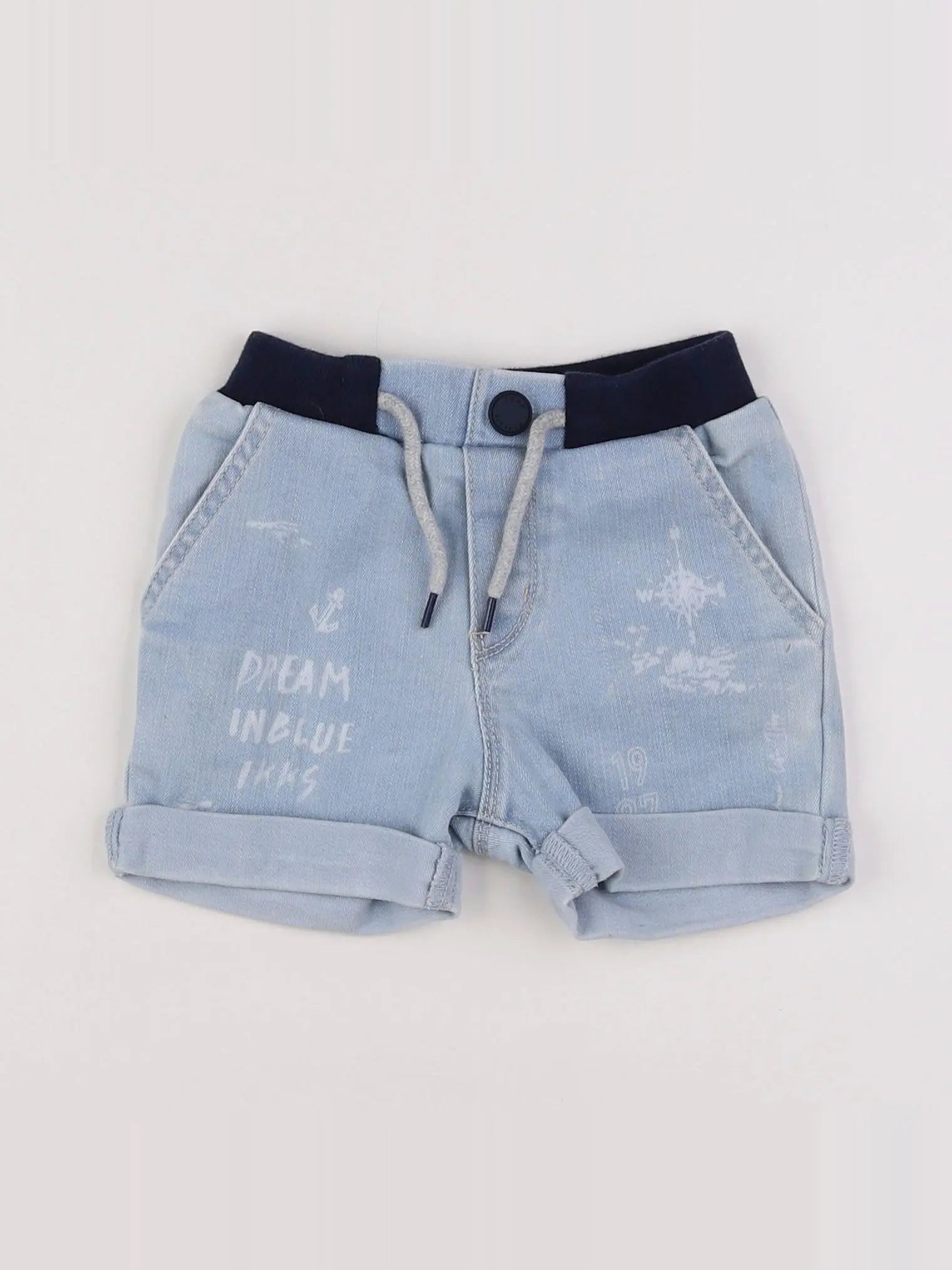 IKKS - short bleu - 12 mois