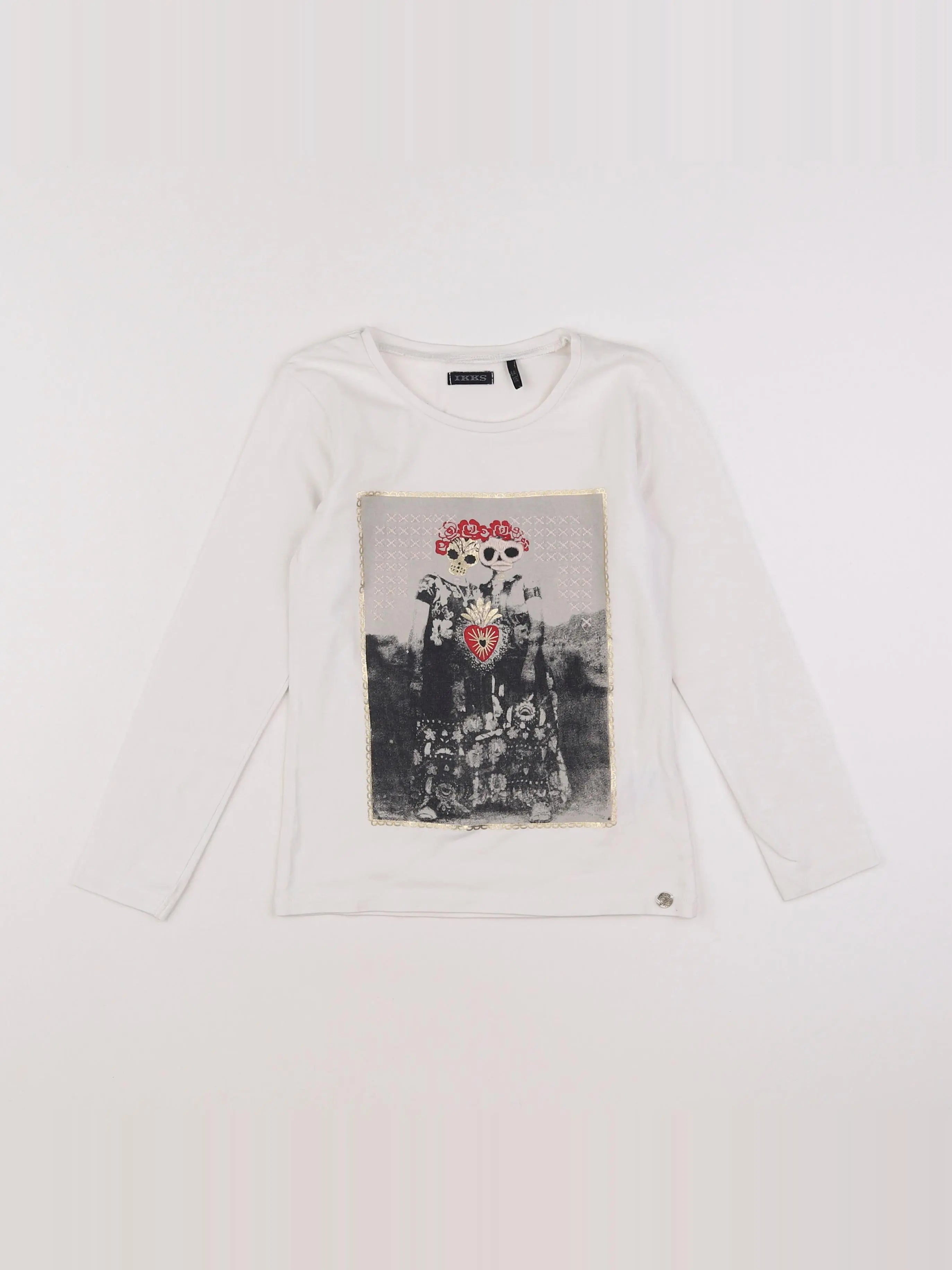 IKKS - tee-shirt blanc - 6 ans
