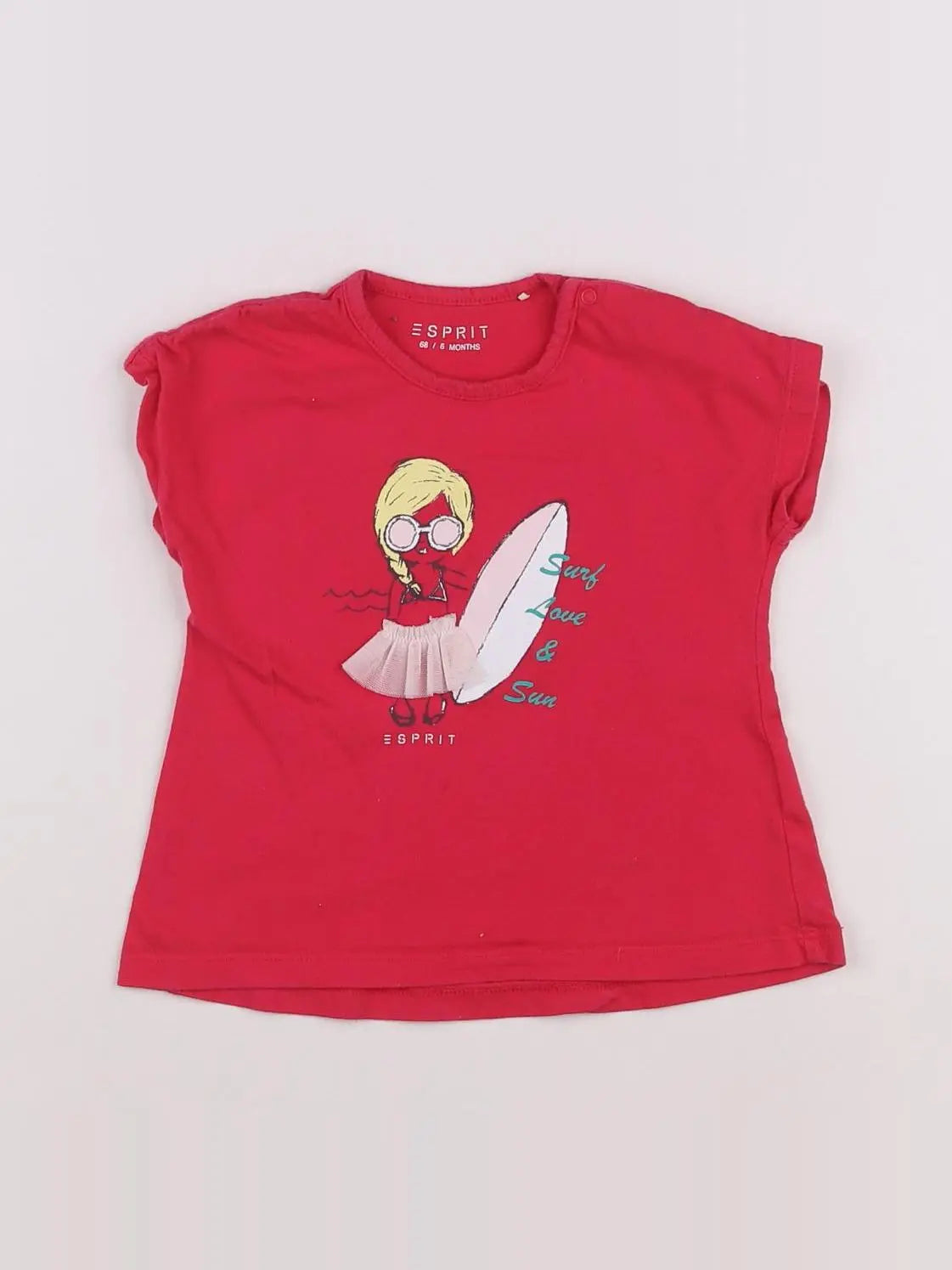 Esprit - tee-shirt rose - 6 mois