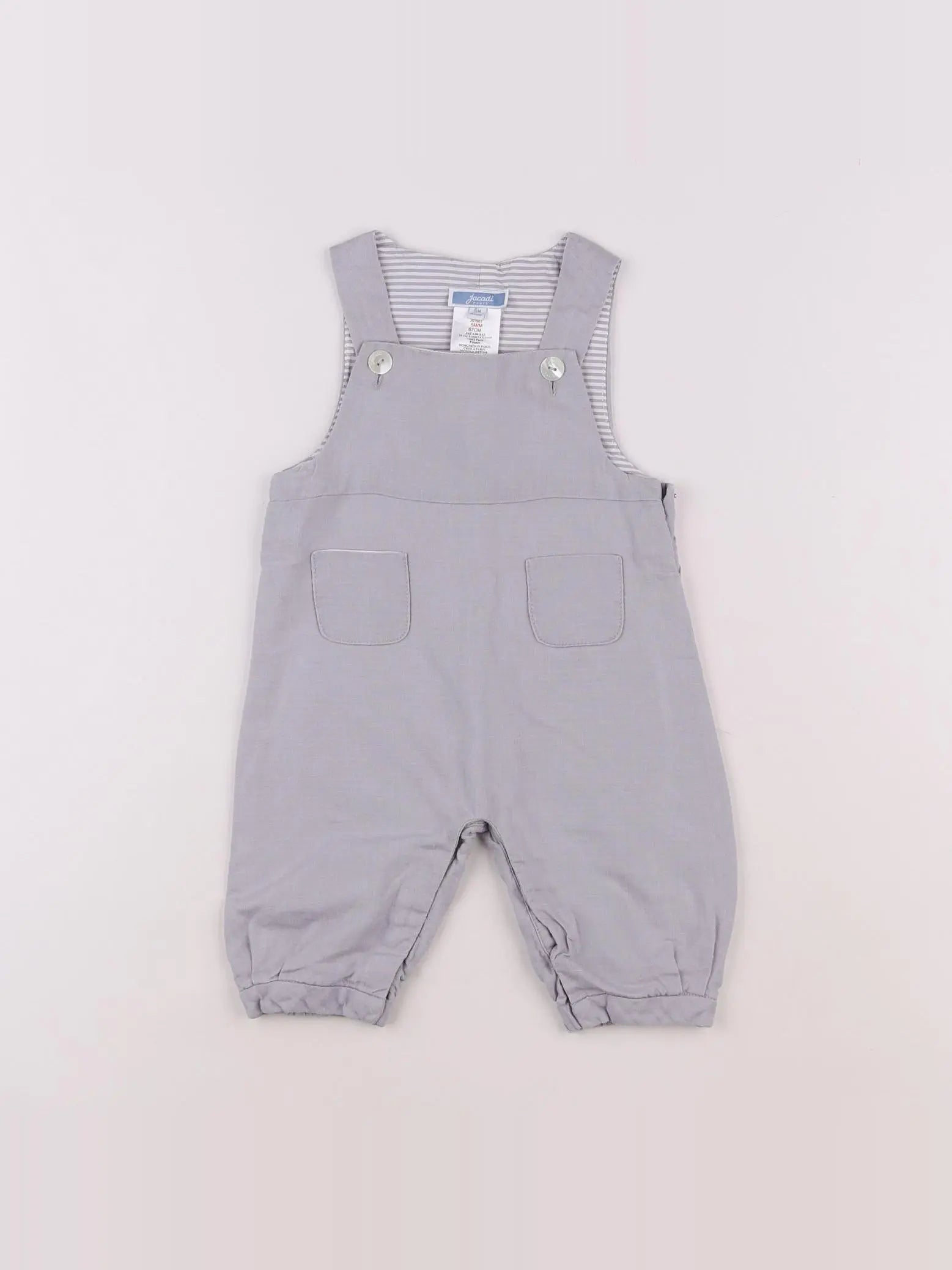 Jacadi - salopette gris - 6 mois