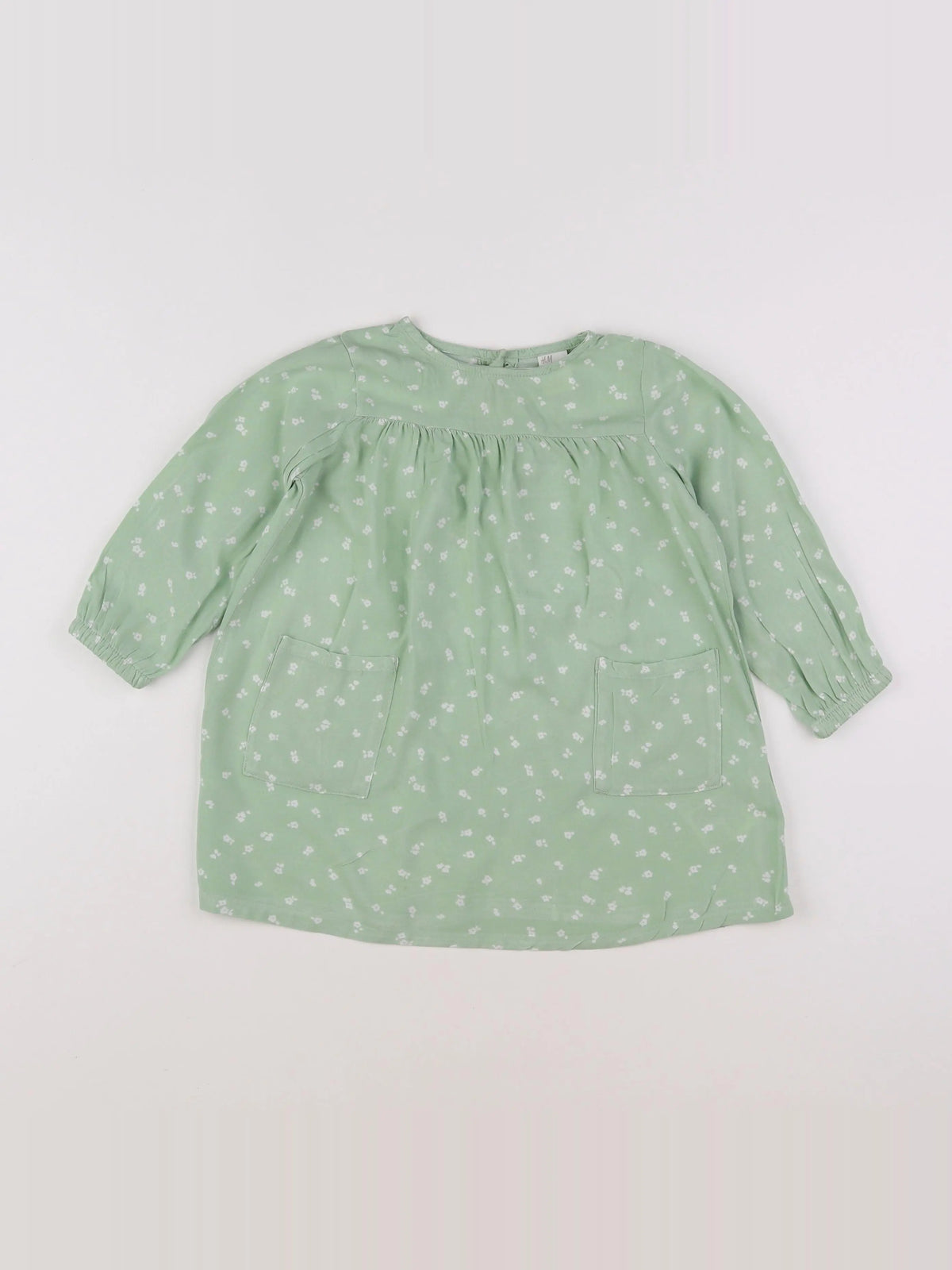 H&M - robe vert - 12/18 mois
