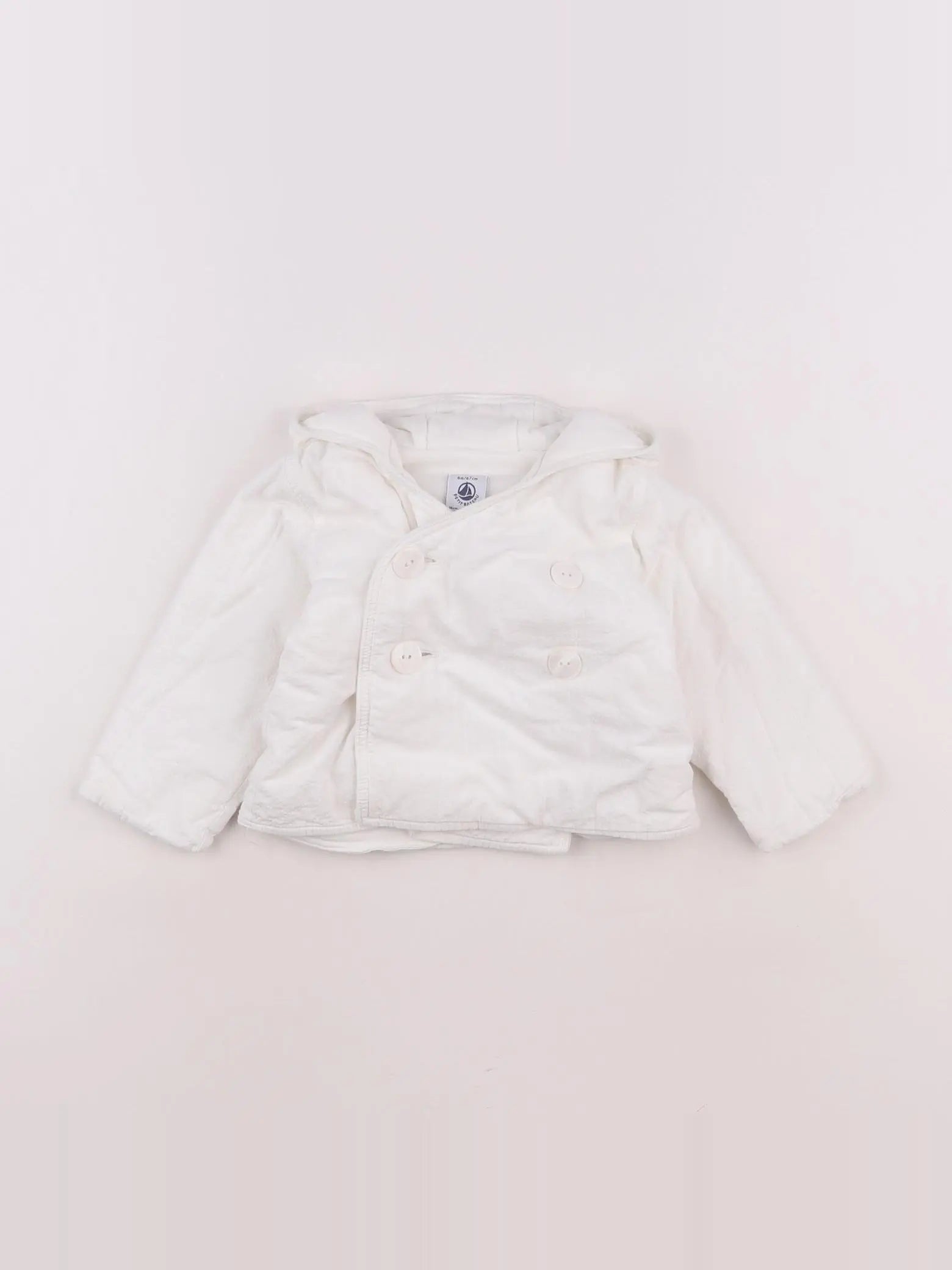 Petit Bateau - veste blanc - 6 mois