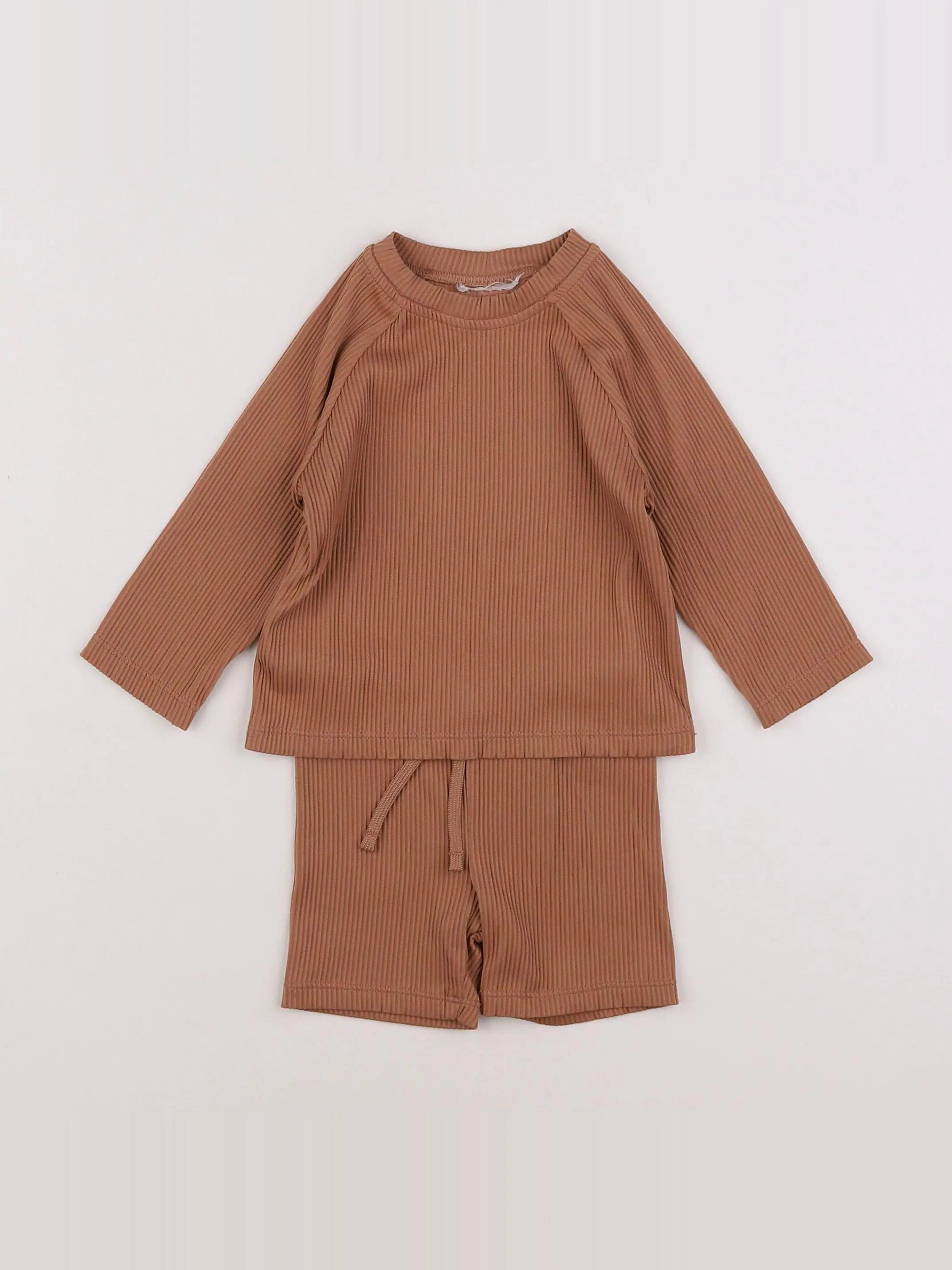 H&M - ensemble de bain marron - 1/3 mois