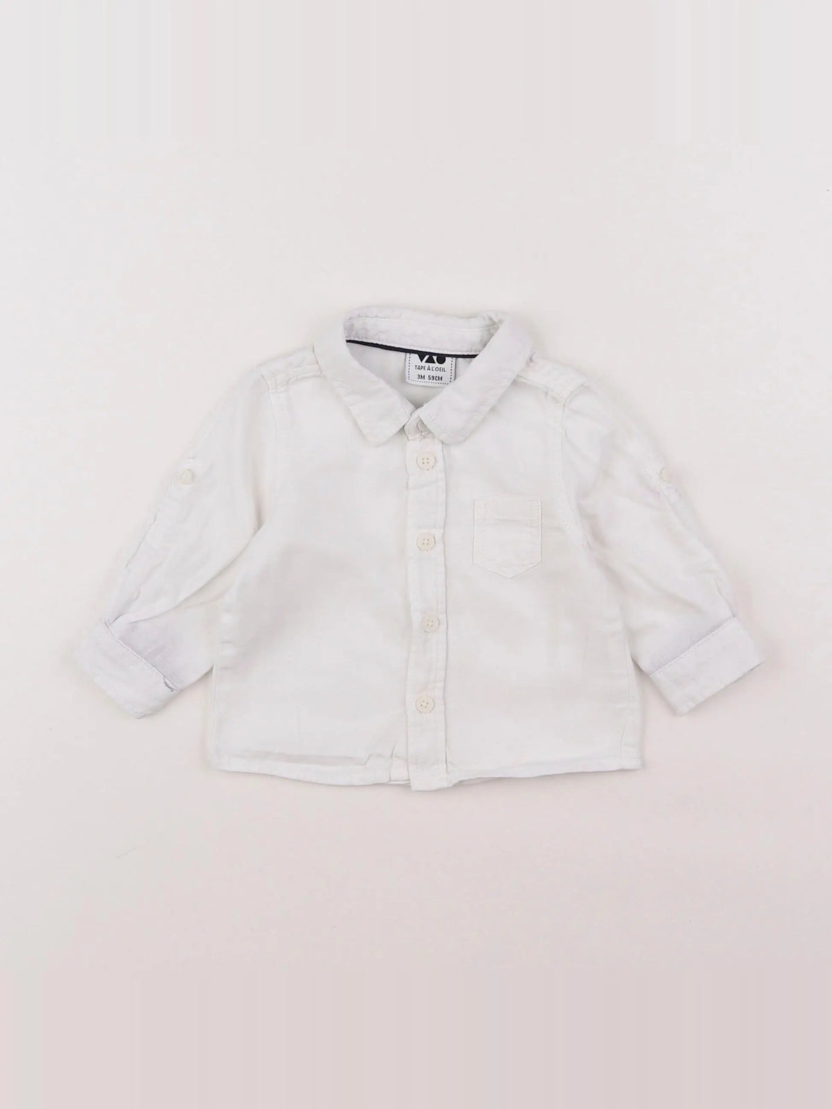 Tape à l'oeil - chemise blanc - 3 mois