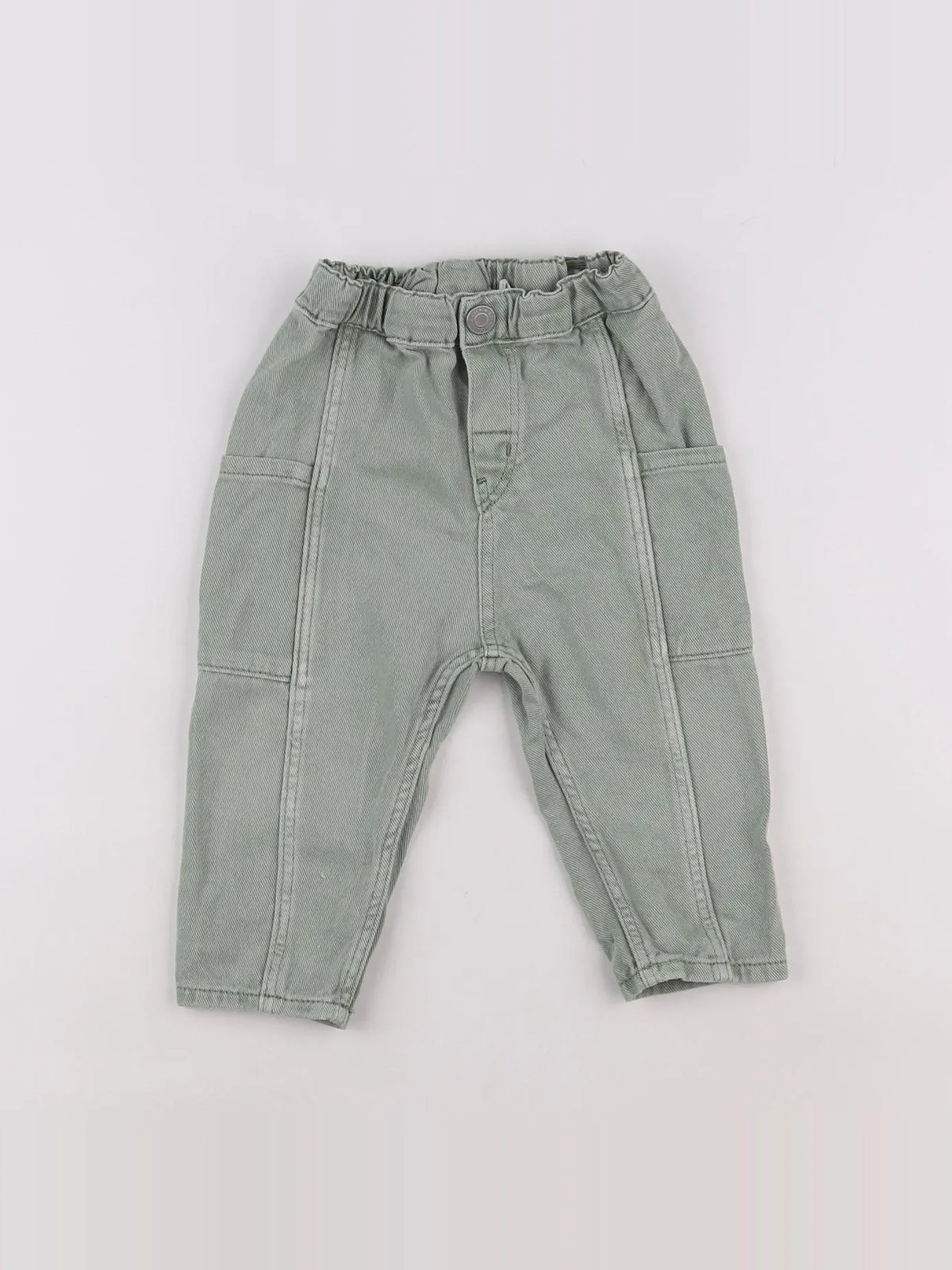 H&M - jean vert - 9/12 mois