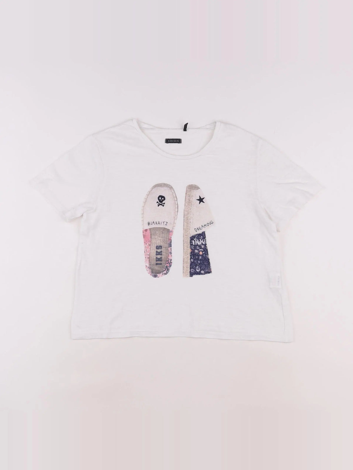 IKKS - tee-shirt blanc - 10 ans
