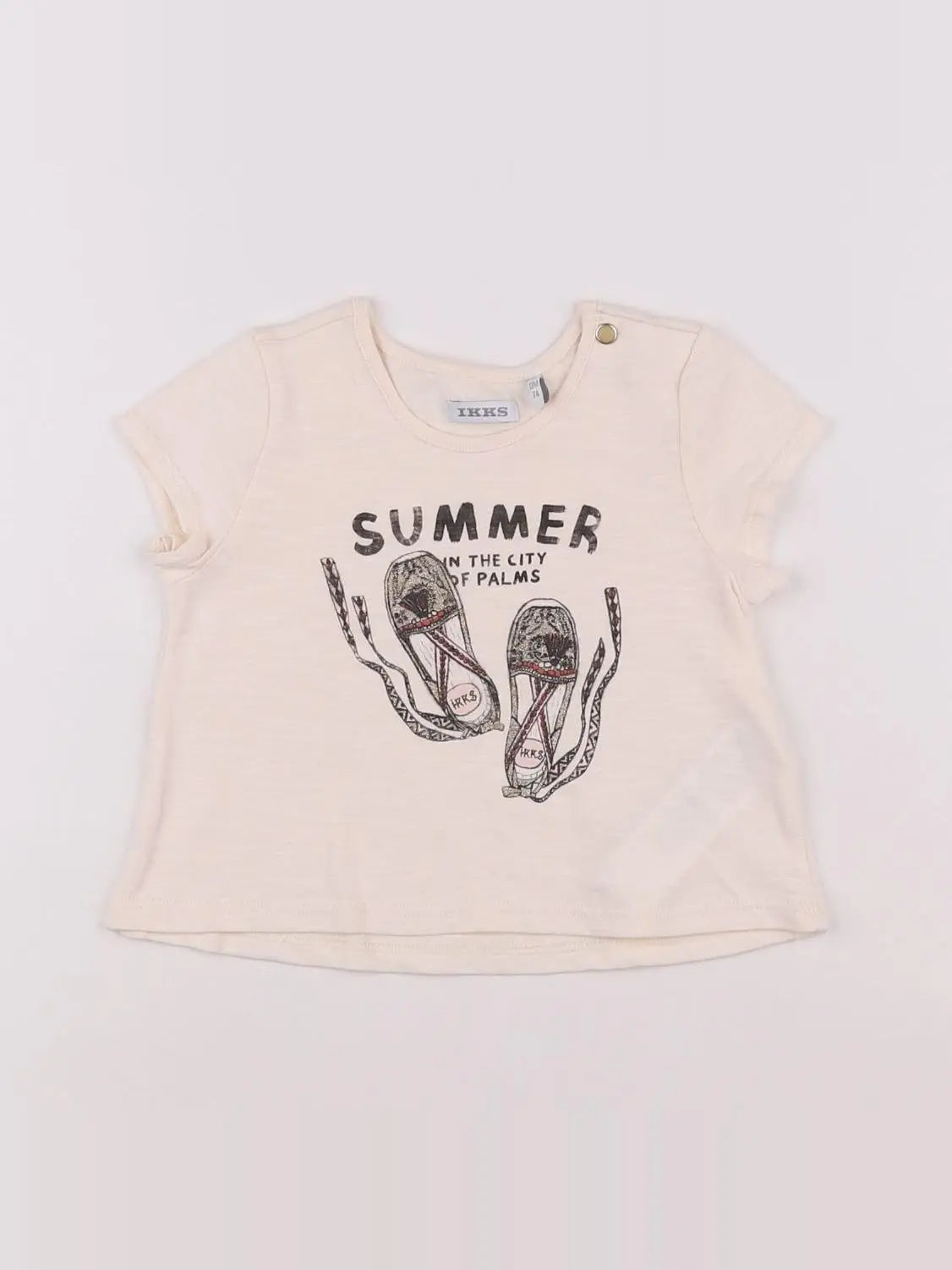 IKKS - tee-shirt beige - 12 mois