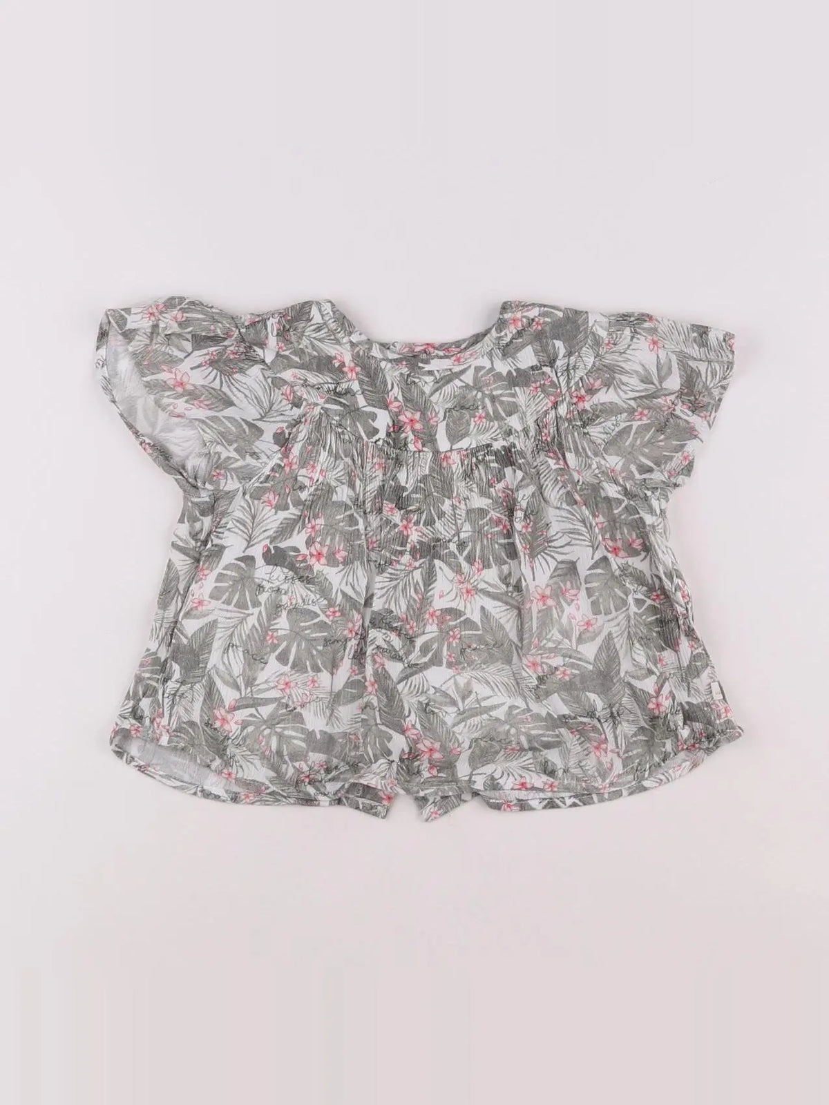 IKKS - blouse gris, rose - 18 mois
