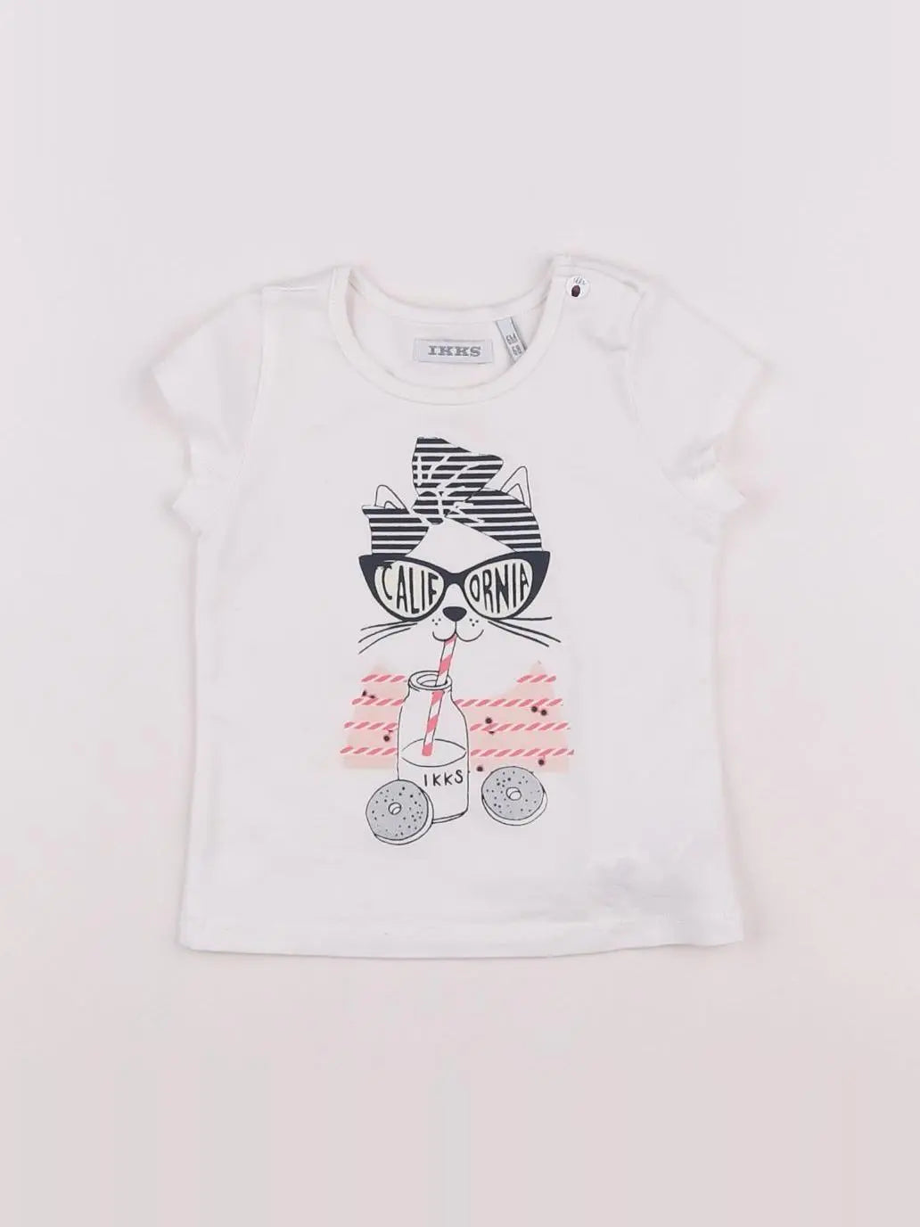 IKKS - tee-shirt blanc - 6 mois