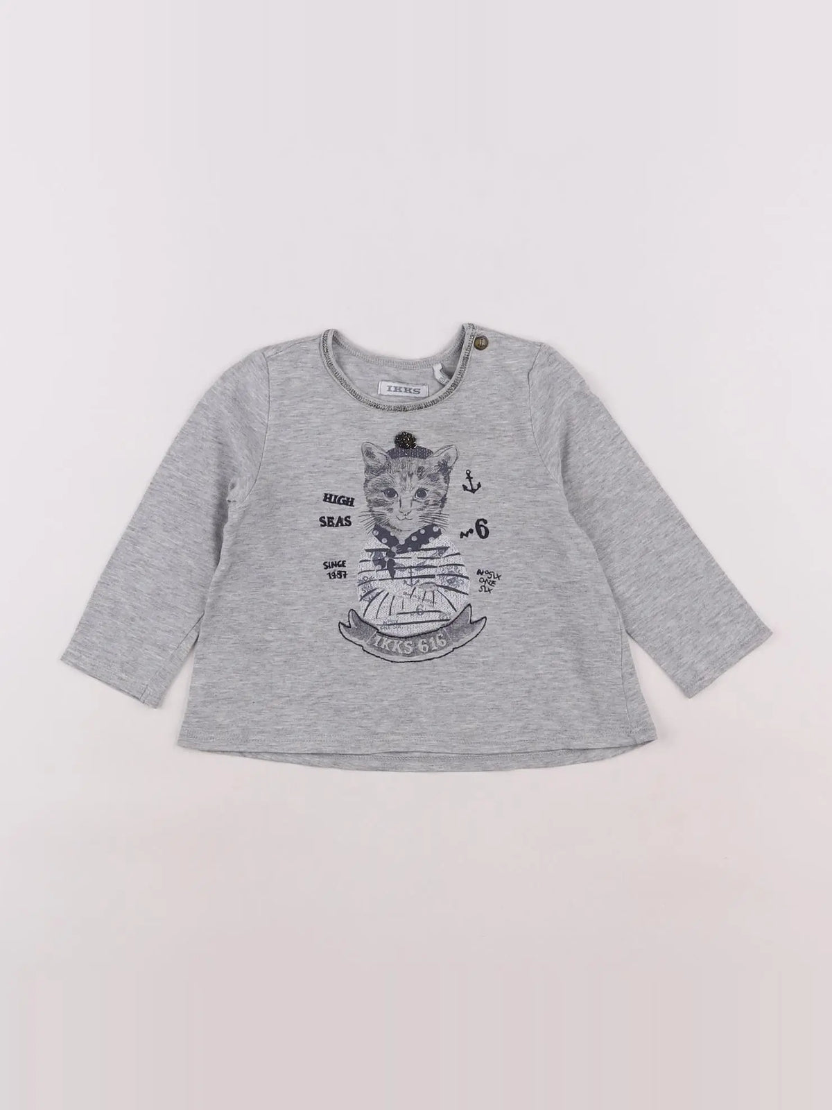 IKKS - tee-shirt gris - 12 mois