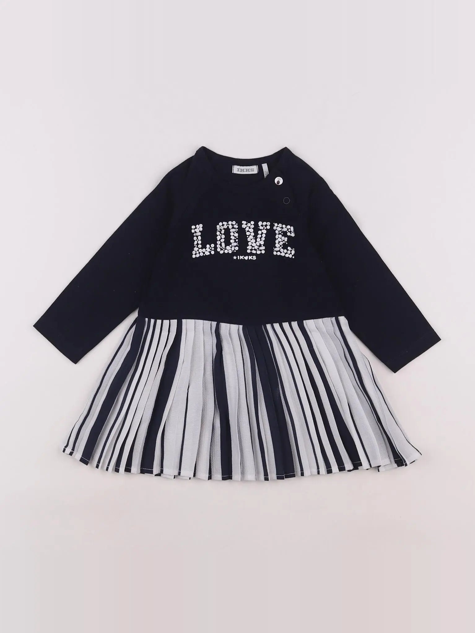IKKS - robe bleu, blanc - 12 mois