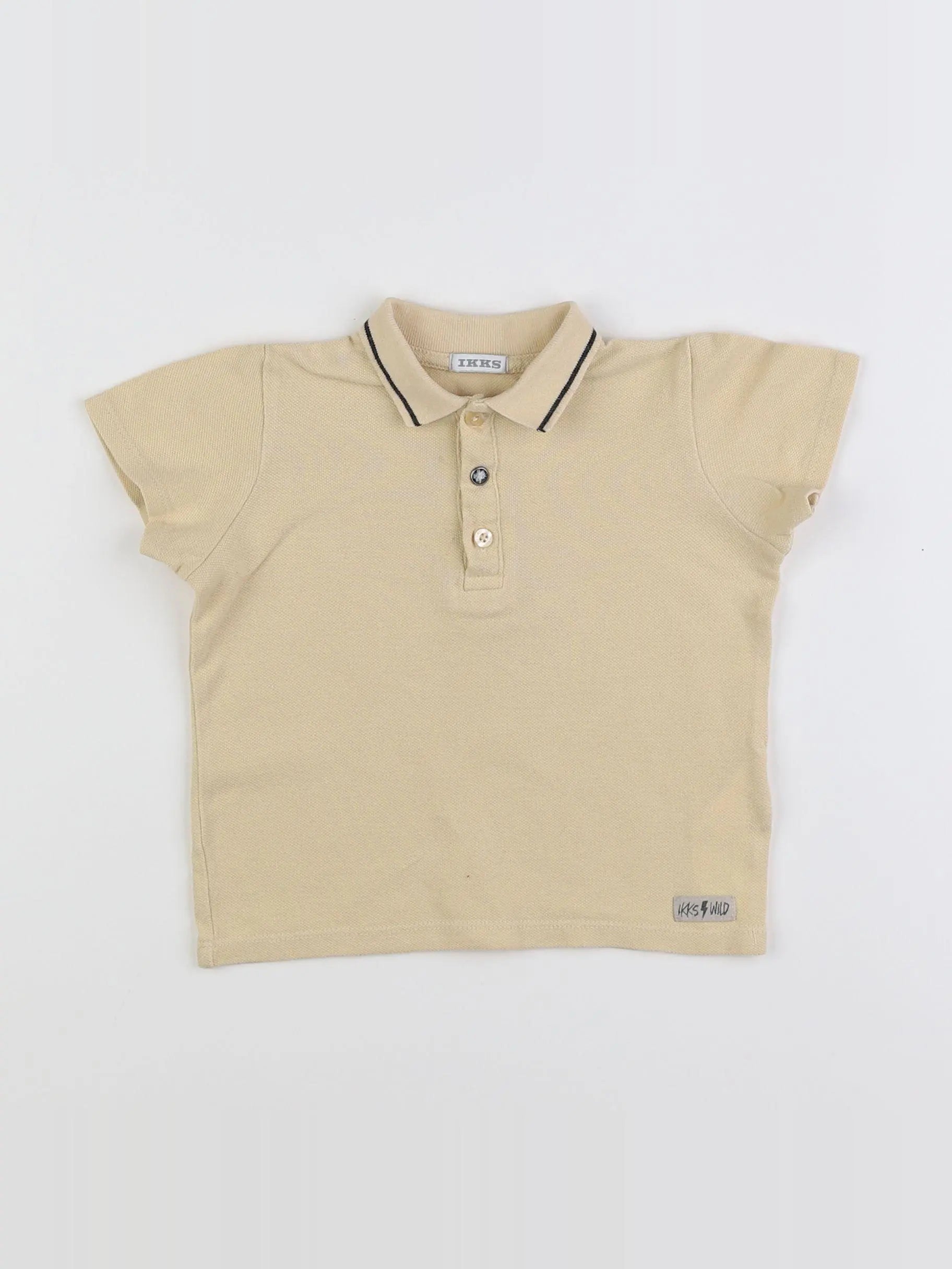 IKKS - polo imprimé au dos beige - 18 mois