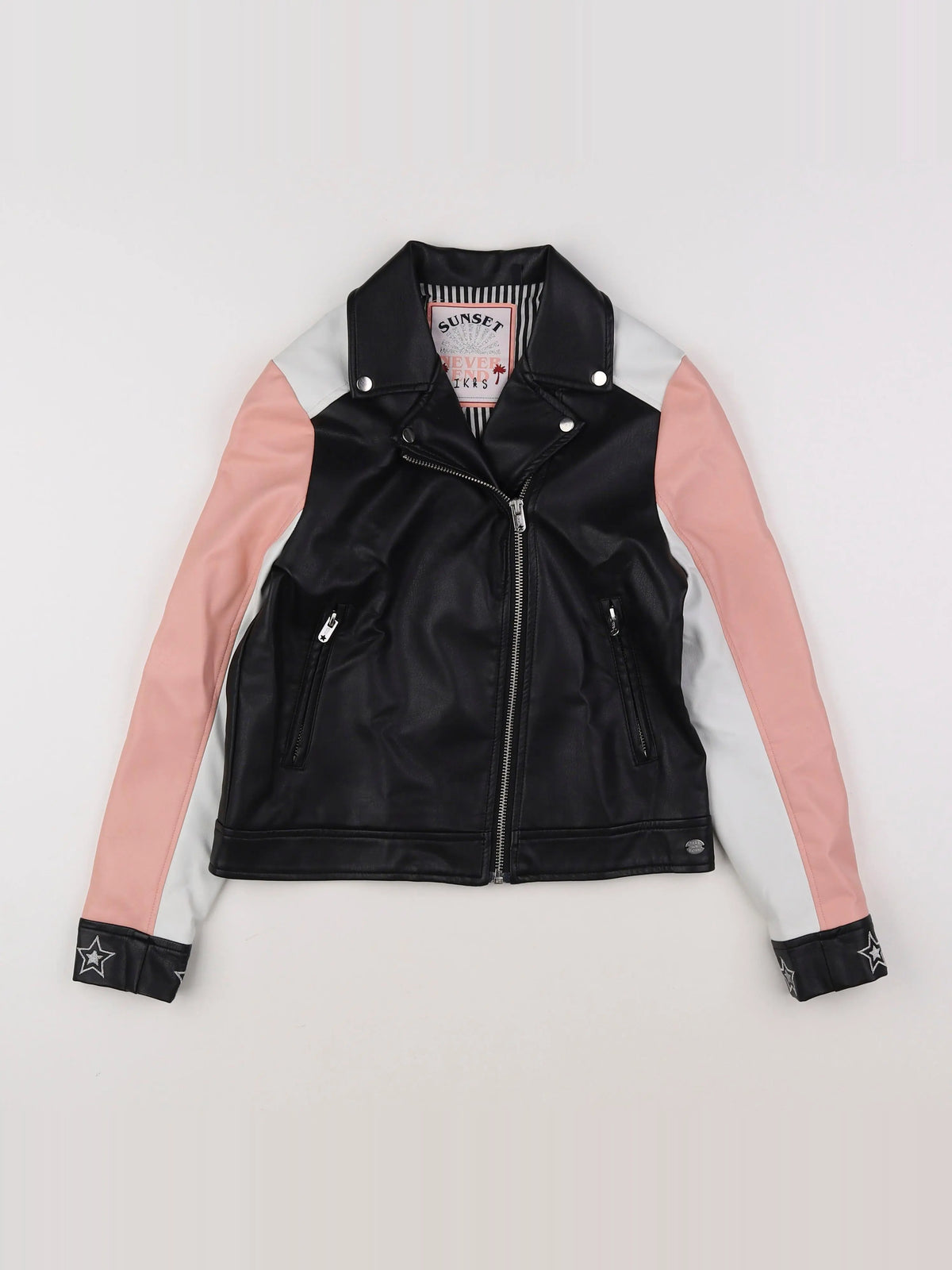 IKKS - veste simili cuir multicolore - 10 ans