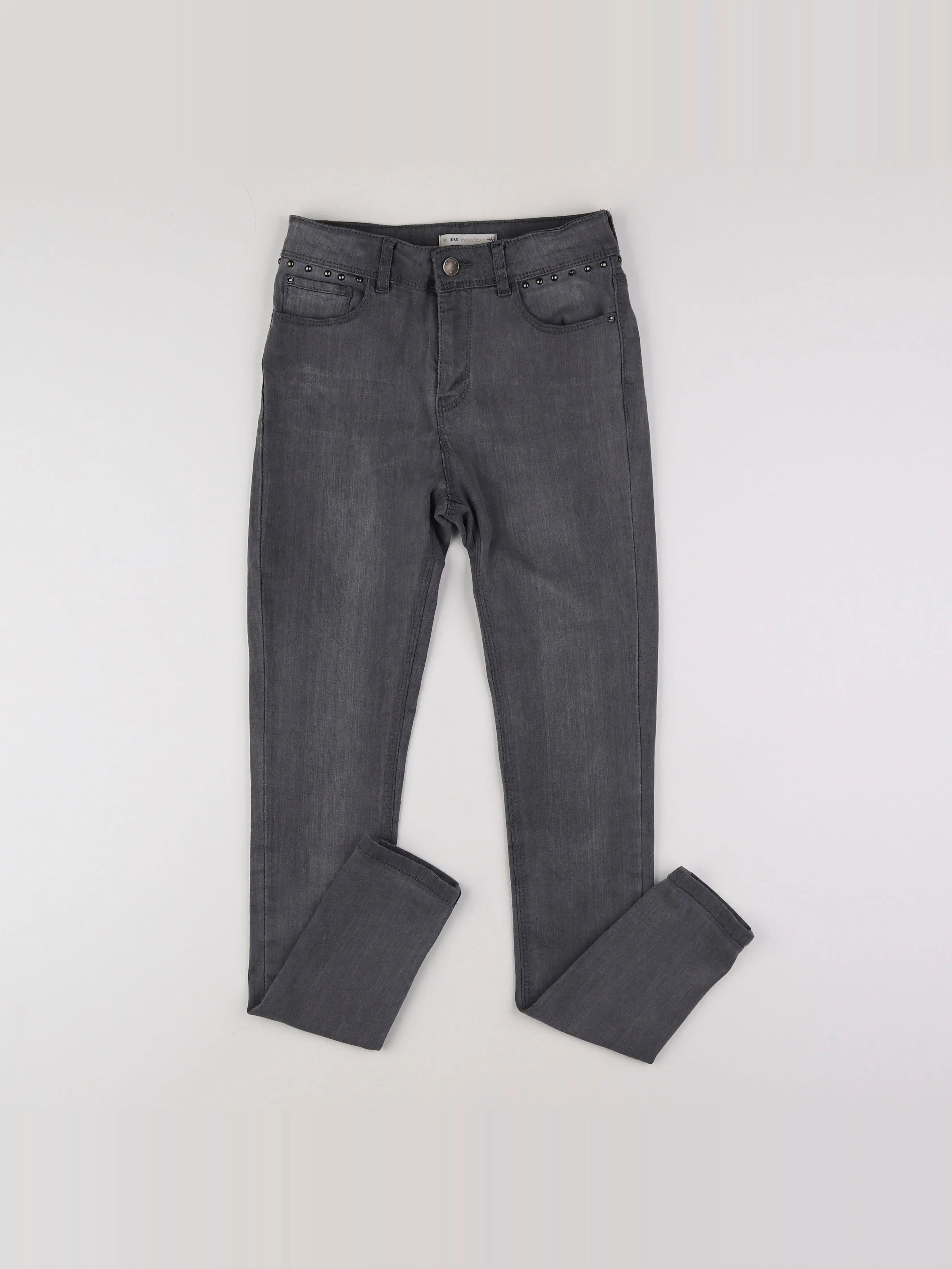 IKKS - jean gris - 12 ans