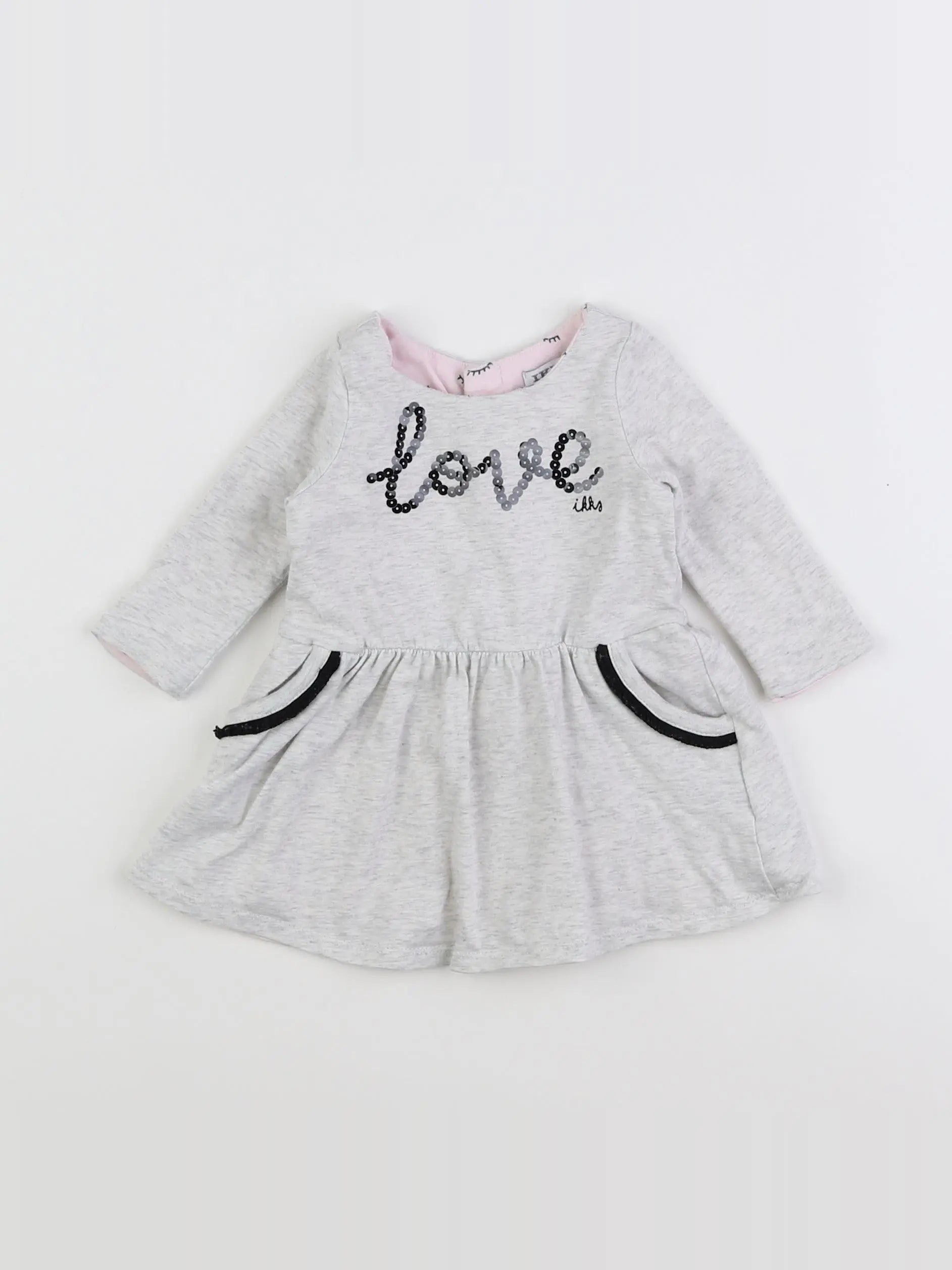 IKKS - robe gris - 3 mois