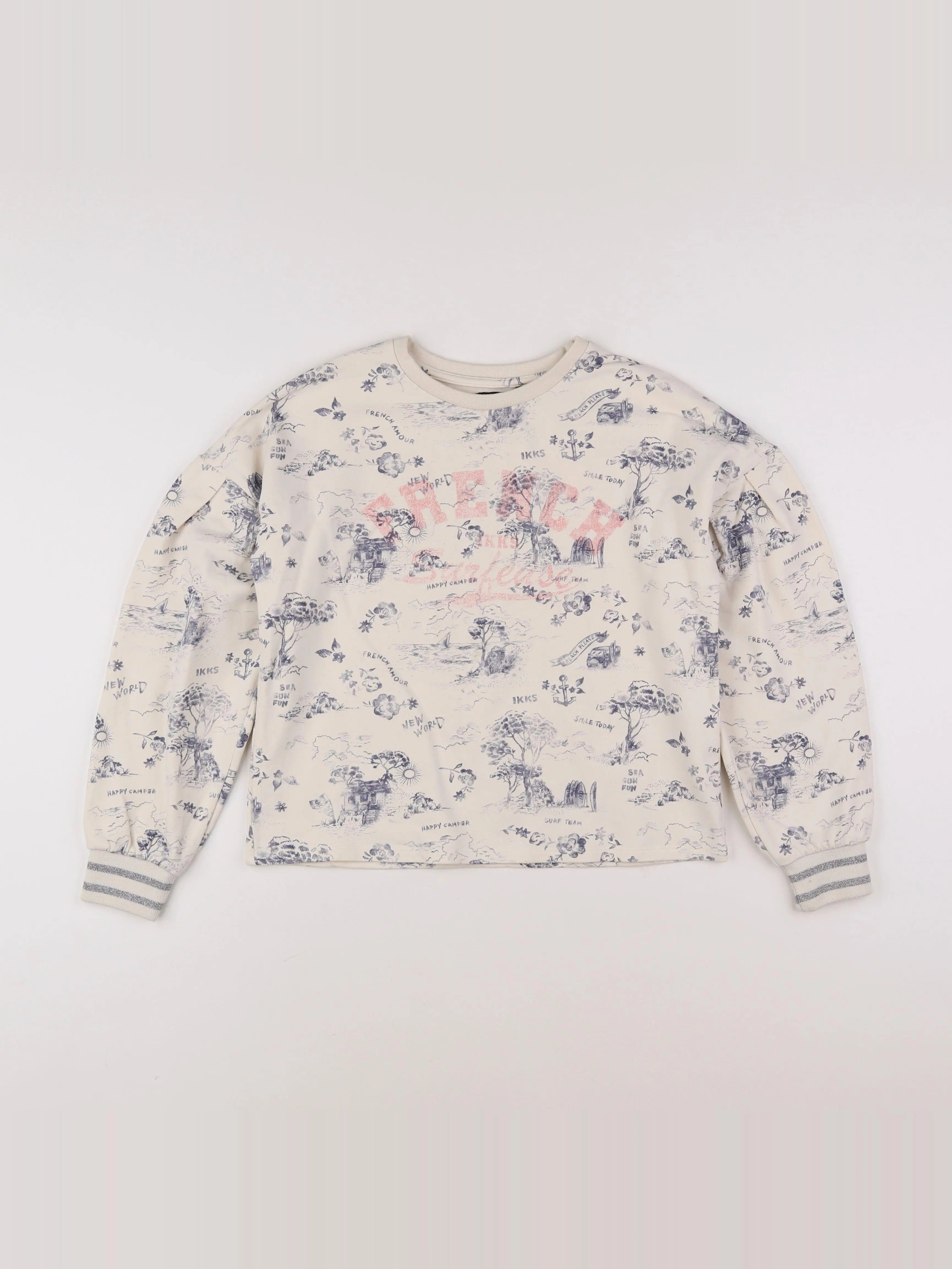 IKKS - sweat beige - 12 ans