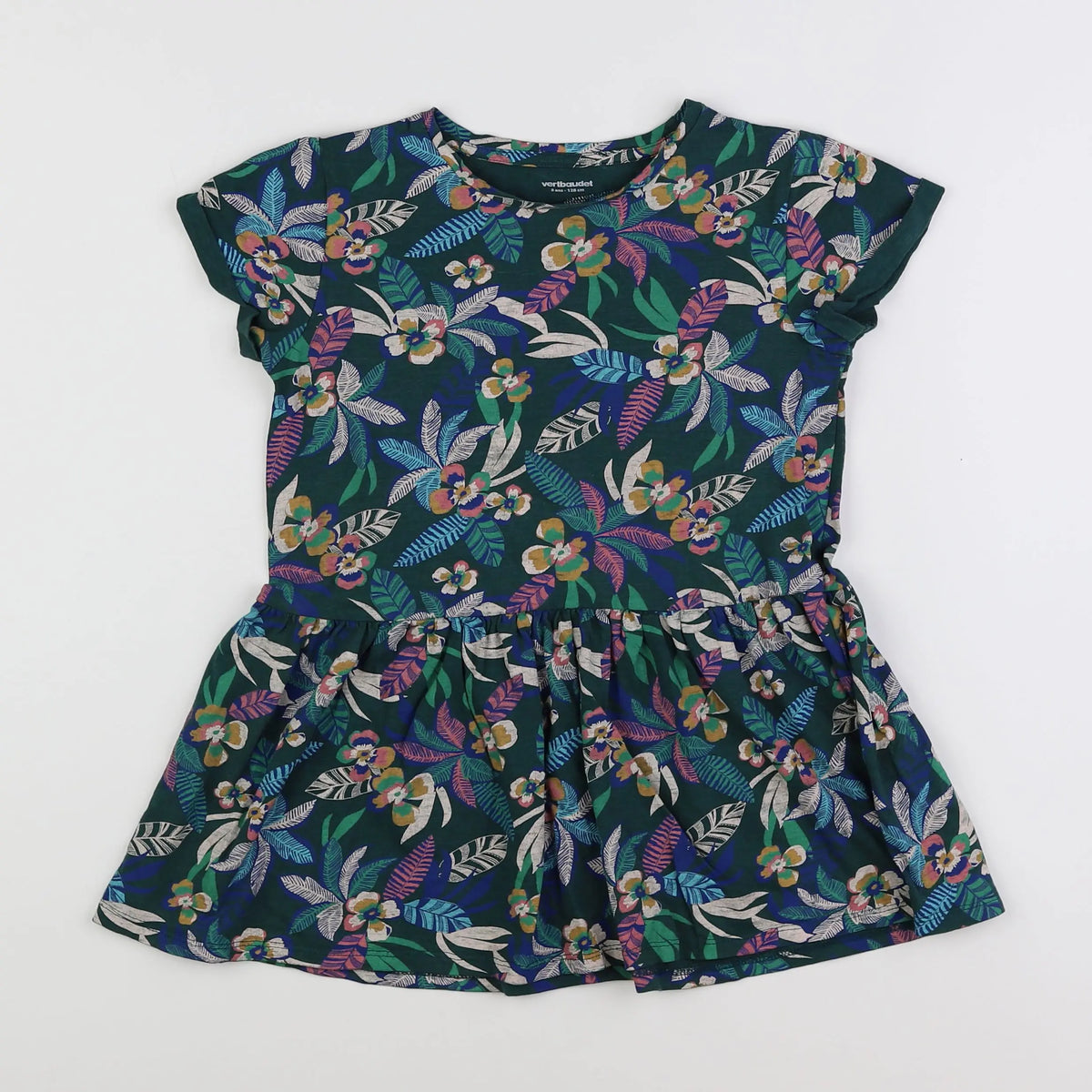 Vertbaudet - robe multicolore - 8 ans