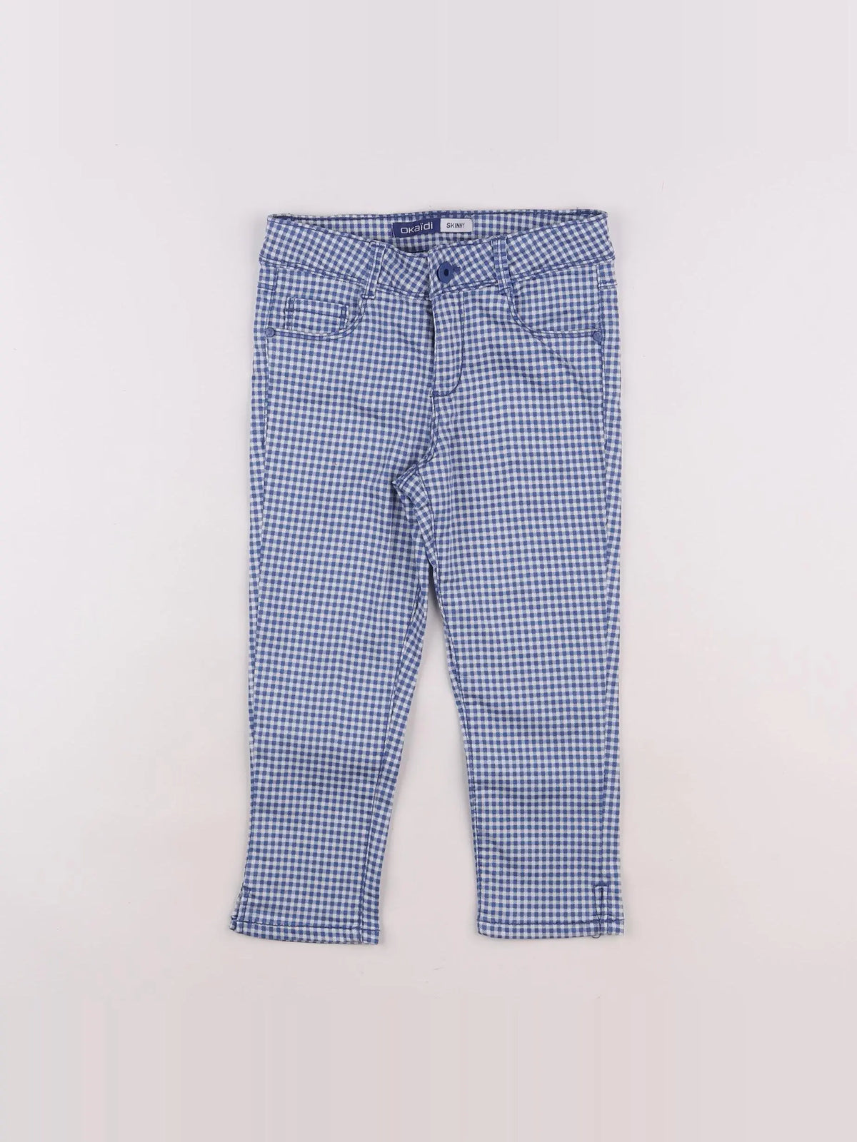 Okaidi - pantalon bleu, blanc - 8 ans
