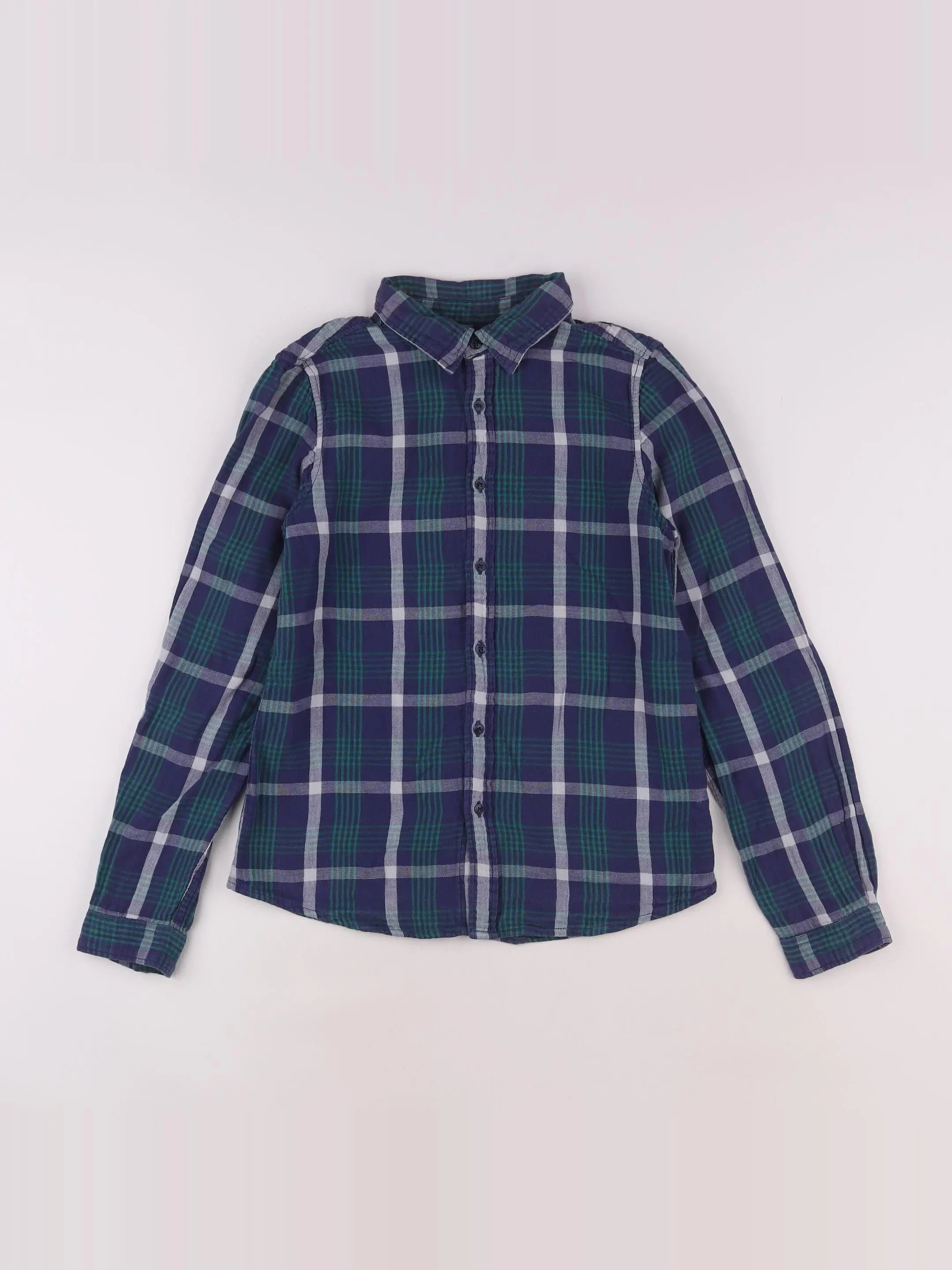 Bonpoint - chemise vert, bleu - 12 ans