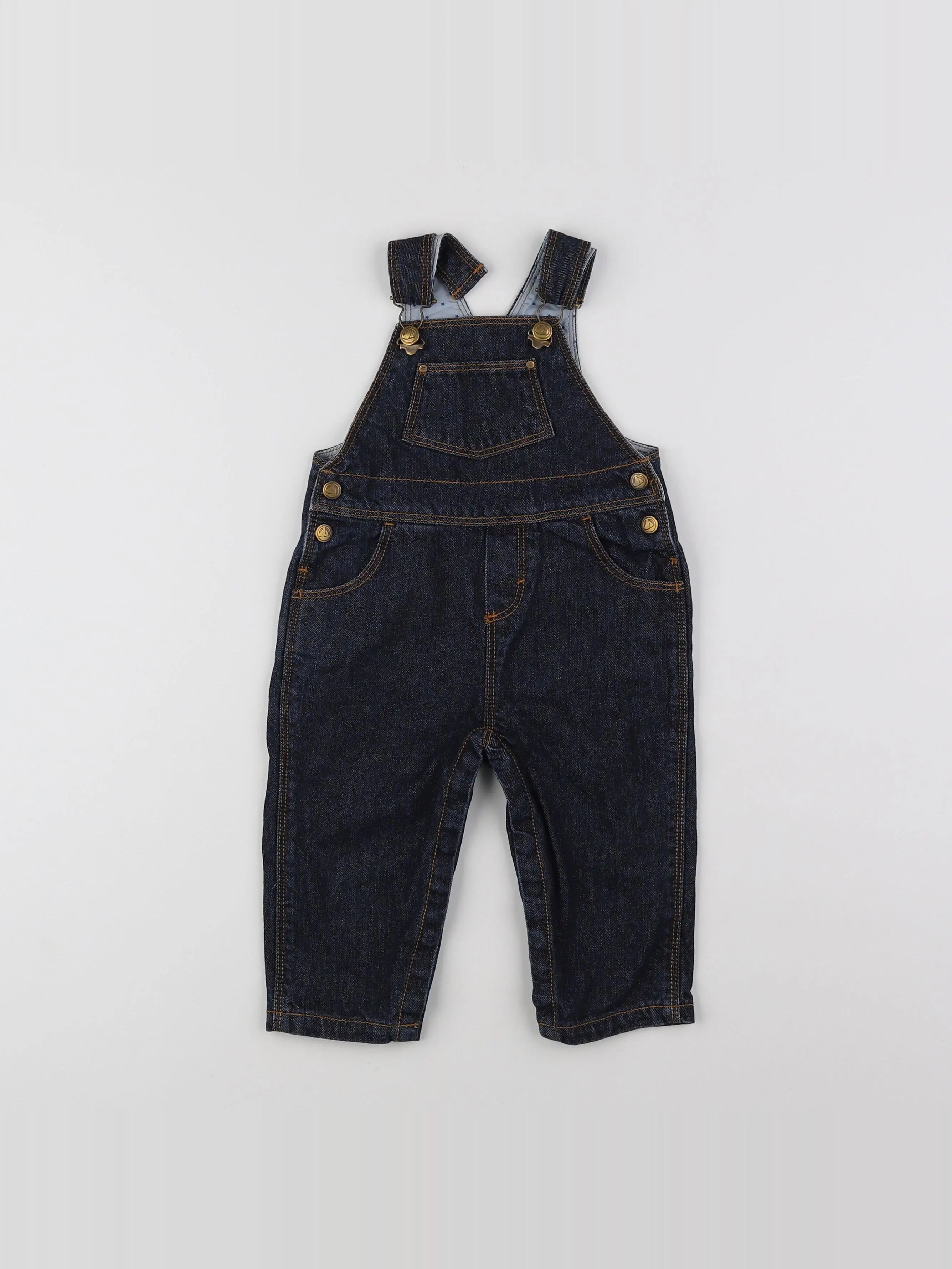 Petit Bateau - salopette bleu - 6 mois