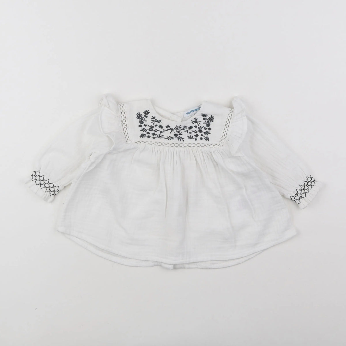 Vertbaudet - blouse blanc - 6 mois