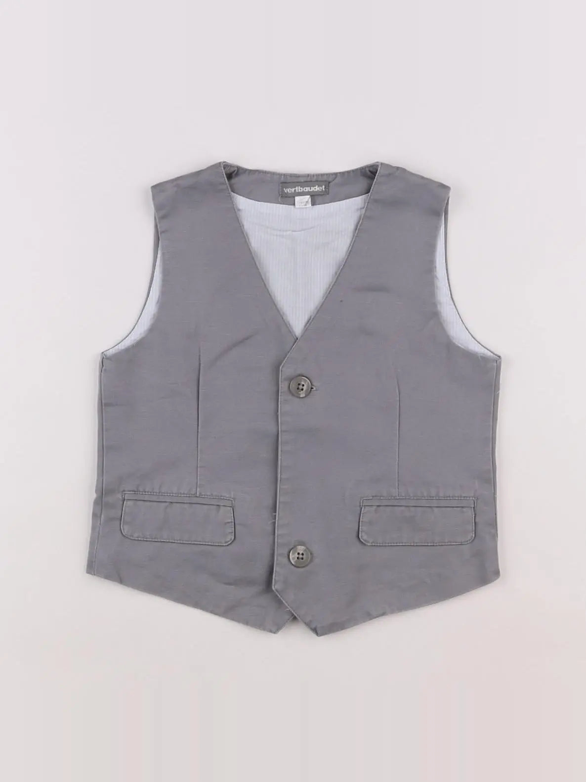 Vertbaudet - gilet gris - 4 ans