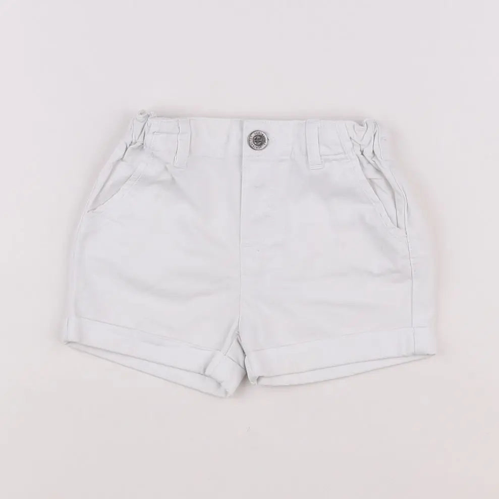Vertbaudet - short blanc - 12 mois
