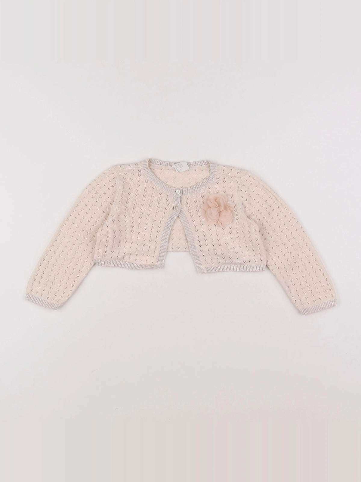 H&M - gilet rose - 9/12 mois