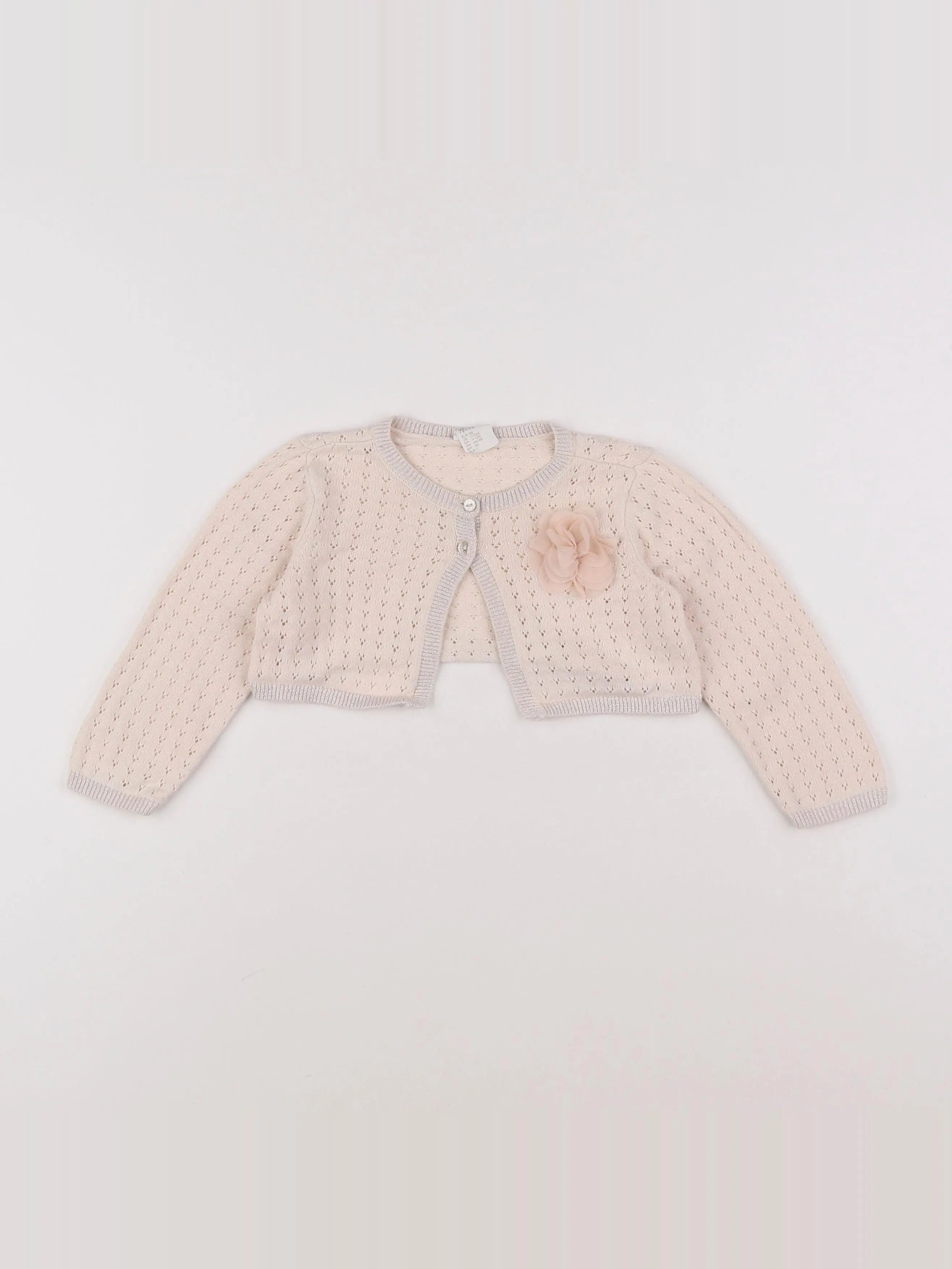 H&M - gilet rose - 9/12 mois