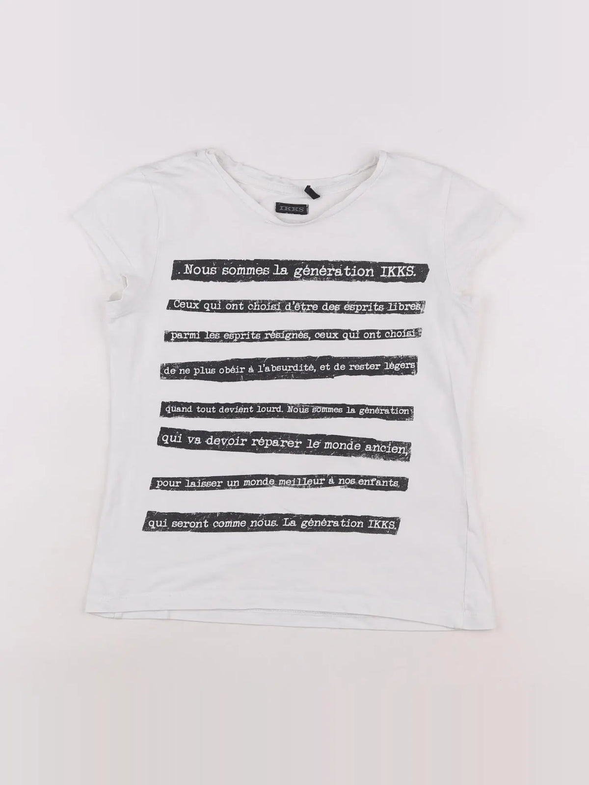 IKKS - tee-shirt blanc - 10 ans