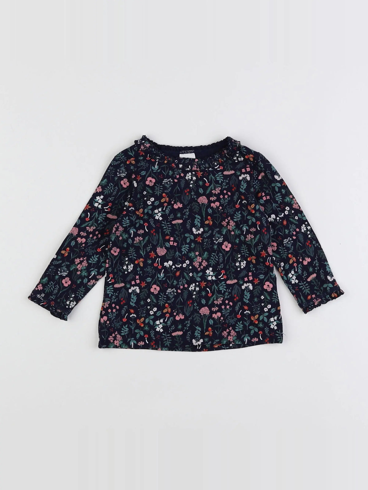 H&M - tee-shirt bleu - 6/9 mois