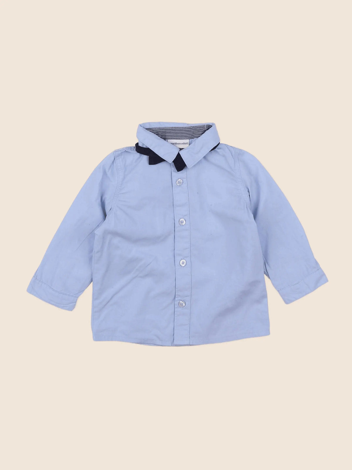 Vertbaudet - chemise bleu - 12 mois