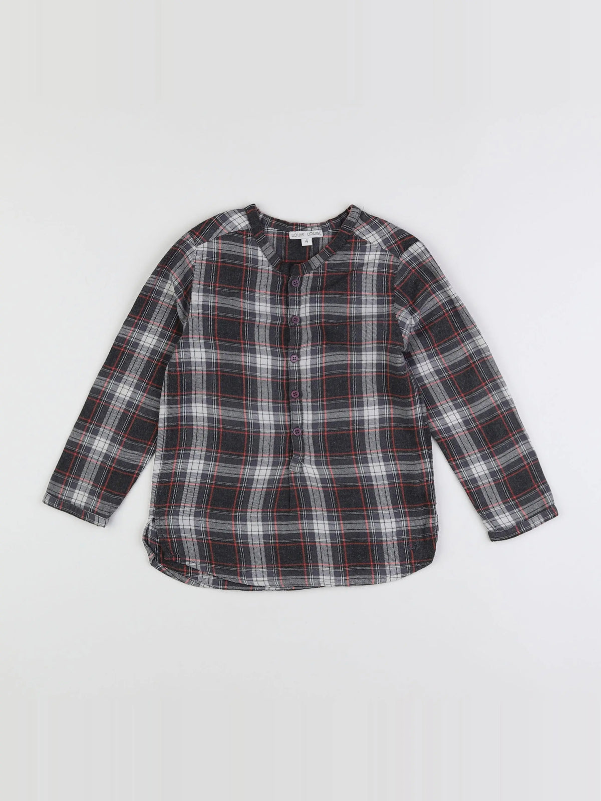 Louis Louise - chemise gris - 4 ans