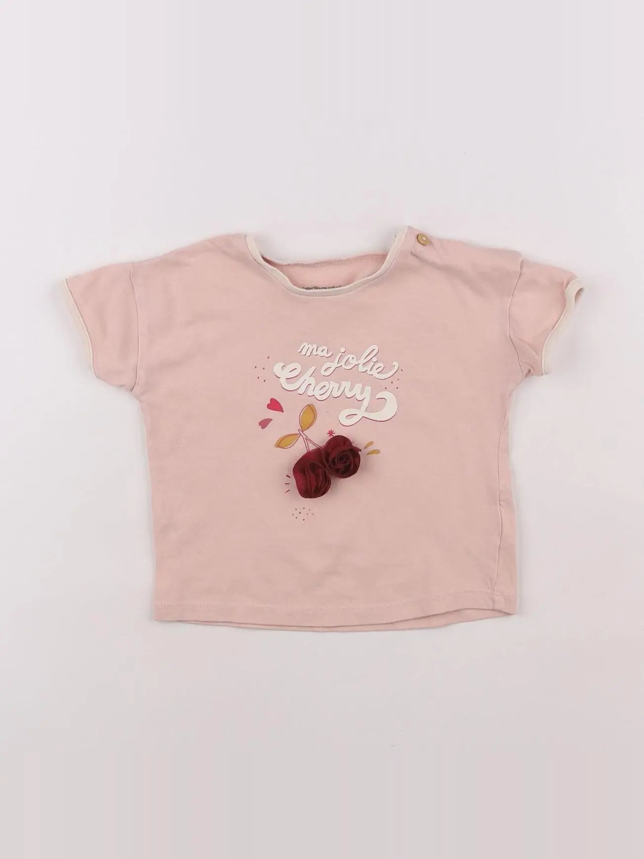 Vertbaudet - tee-shirt rose - 12 mois