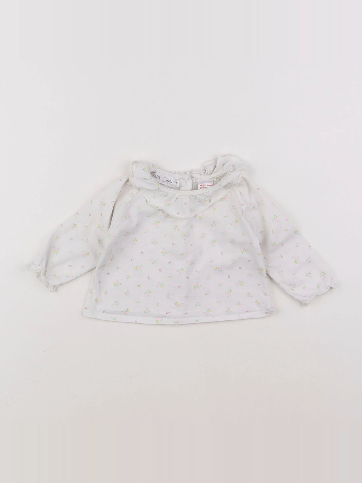 Zara - tee-shirt blanc - 3/6 mois