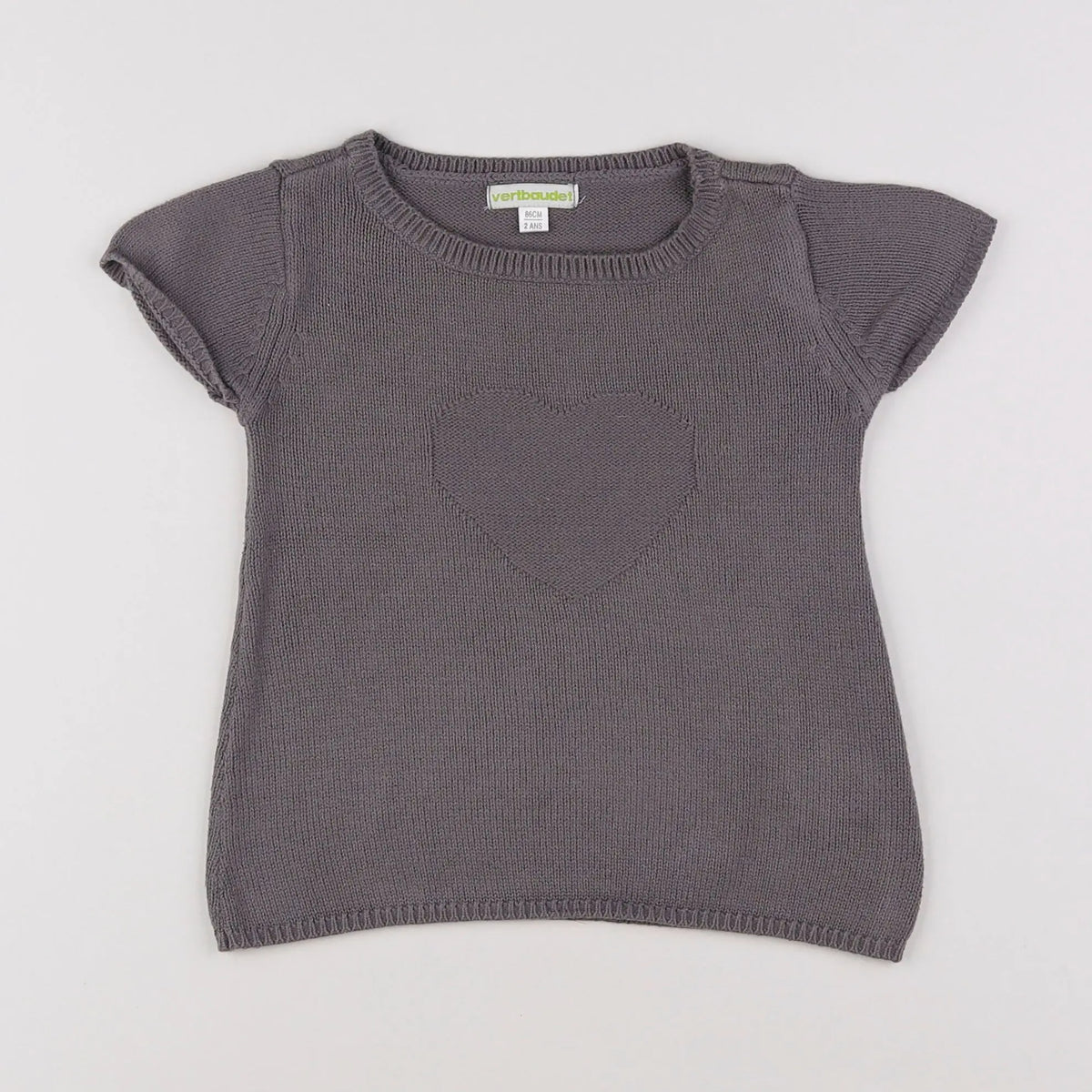 Vertbaudet - tee-shirt gris - 2 ans