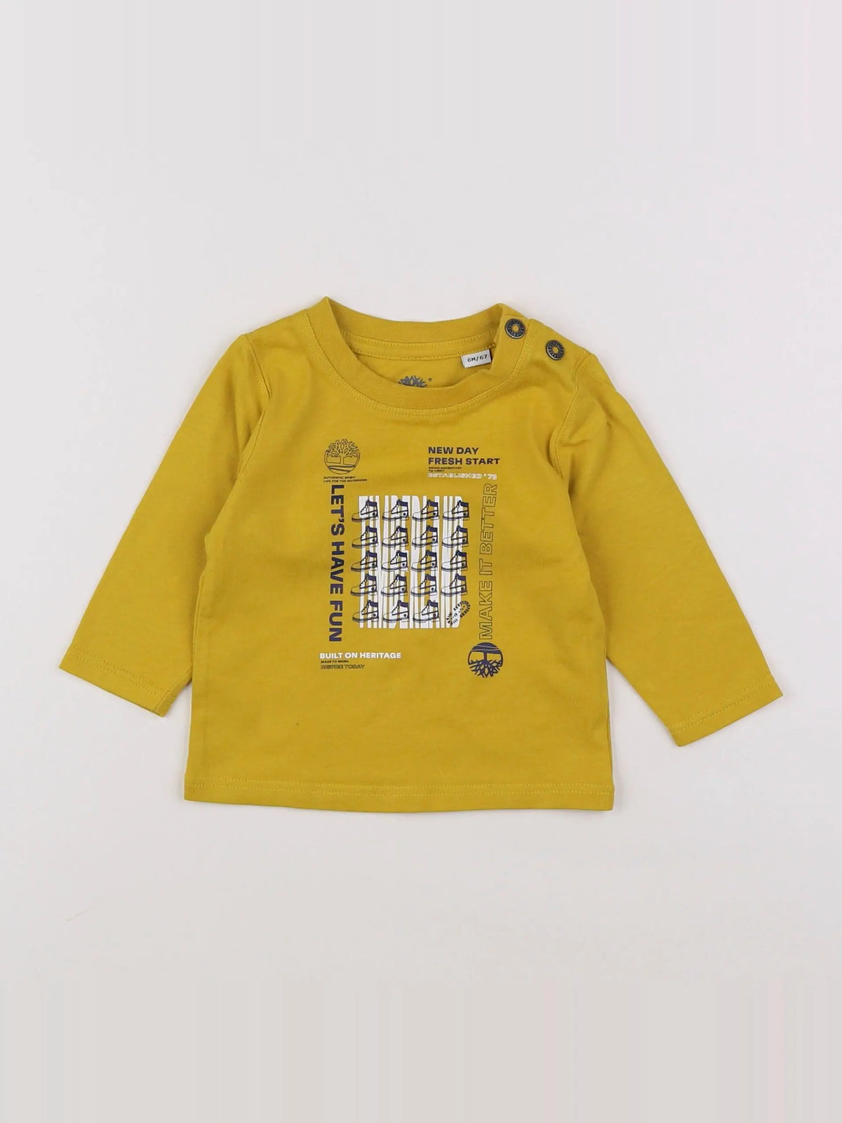 Timberland - tee-shirt jaune - 6 mois