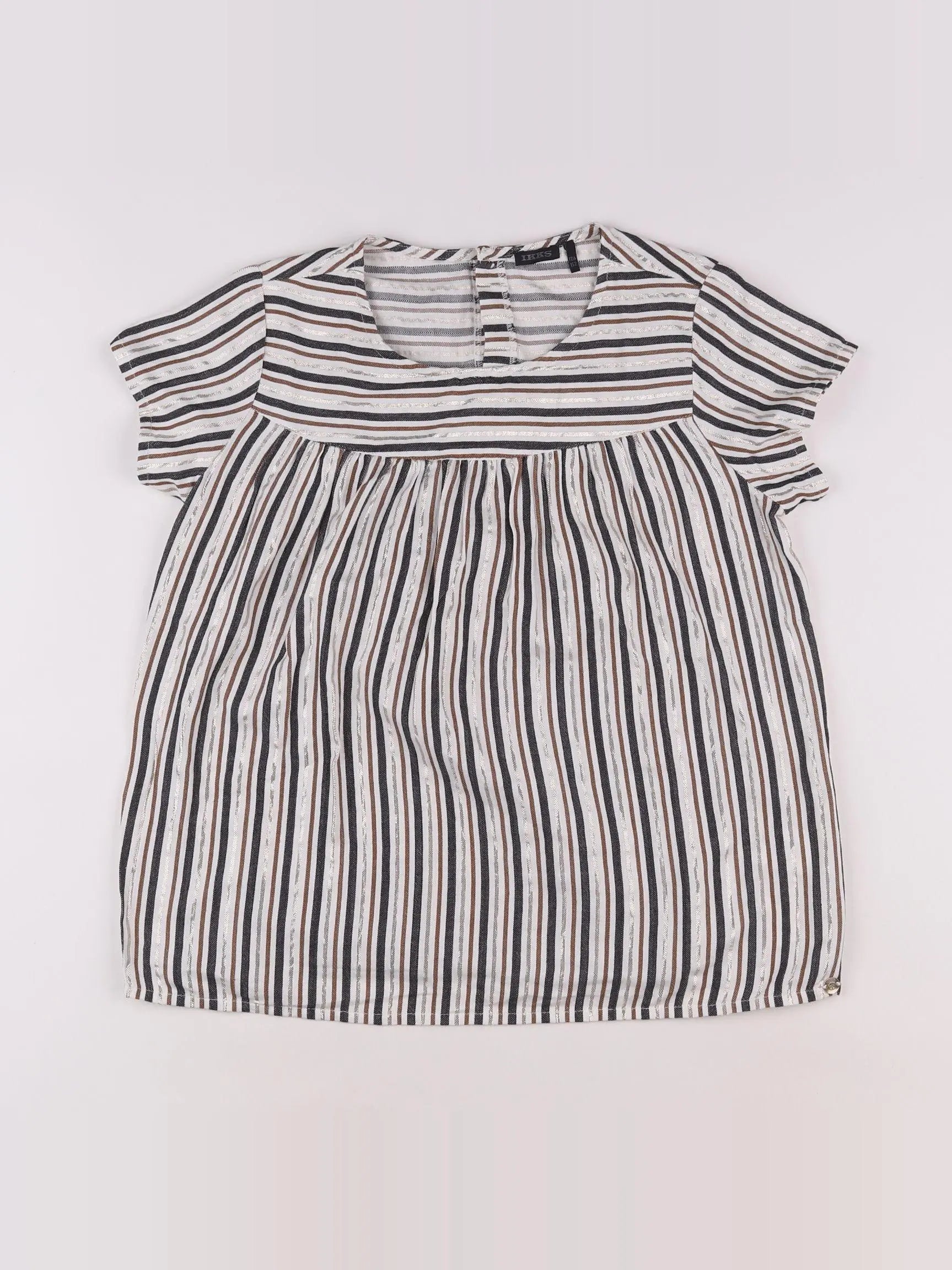 IKKS - blouse blanc, marron - 12 ans