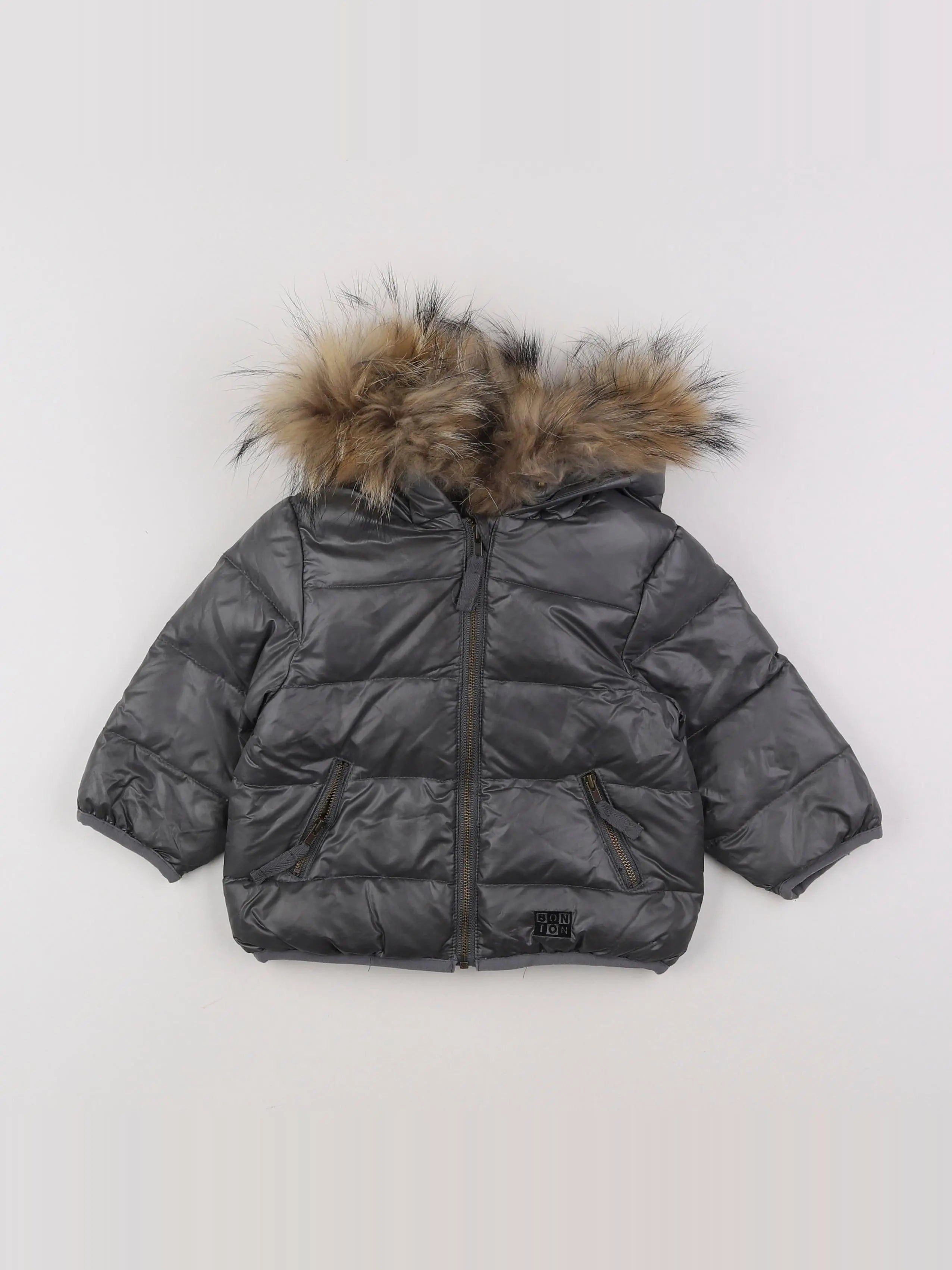 Bonton - doudoune gris - 12 mois