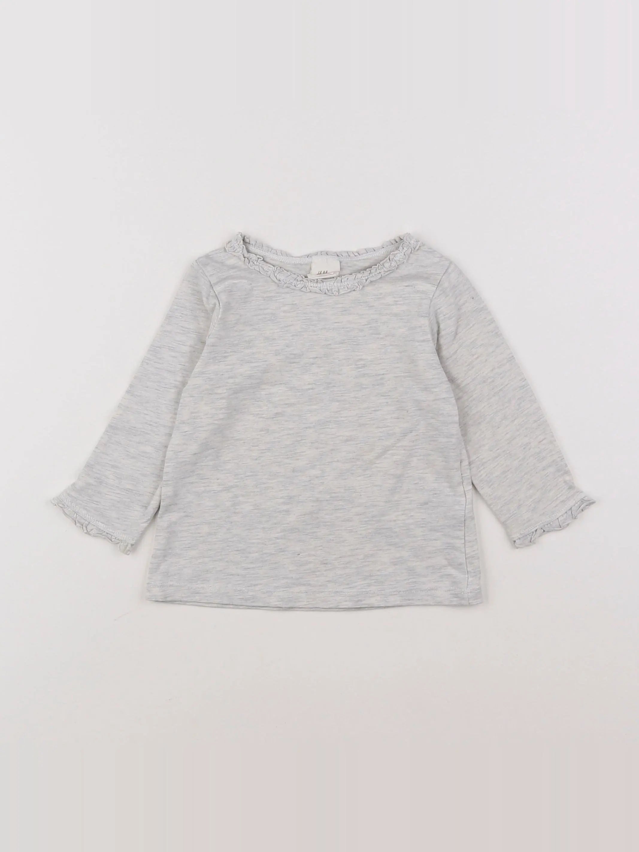 H&M - tee-shirt gris - 6/9 mois
