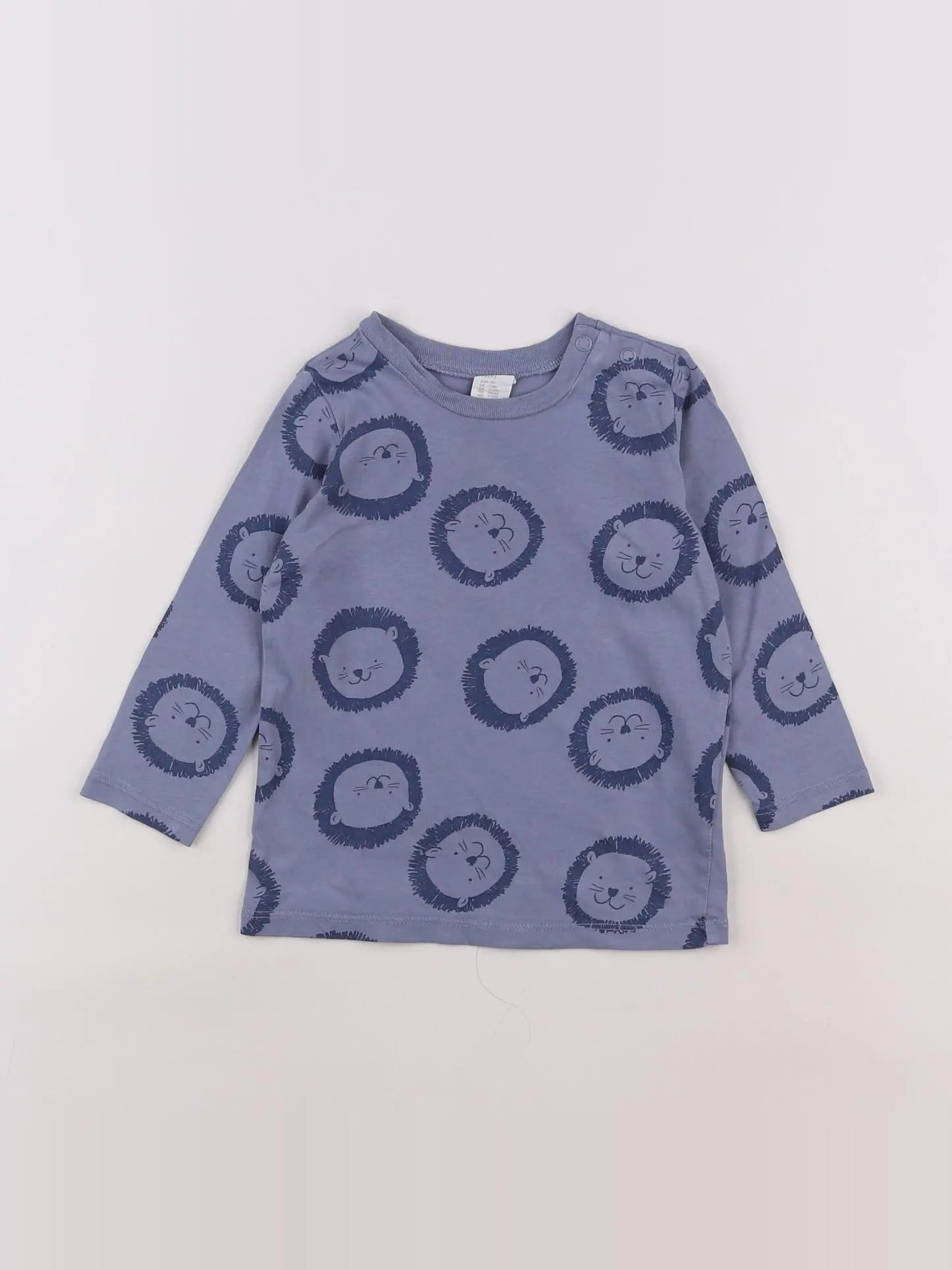 H&M - tee-shirt bleu - 9/12 mois