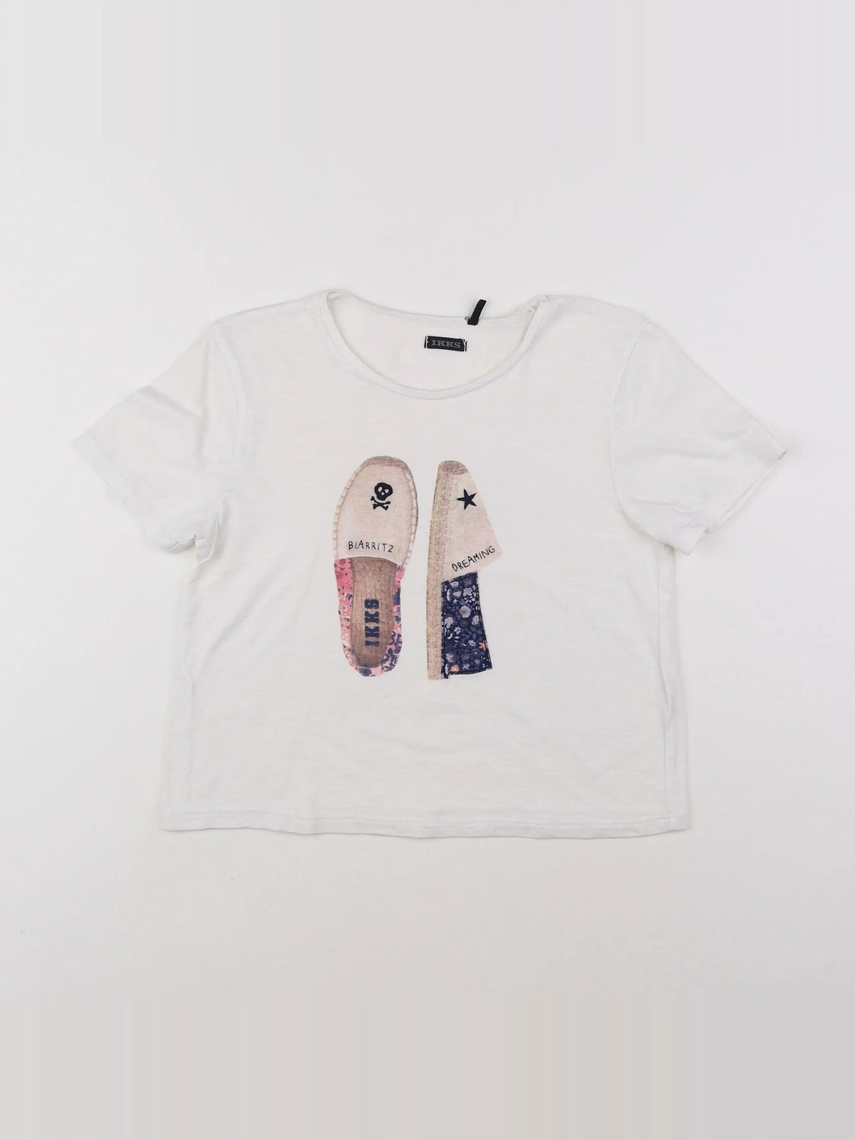 IKKS - tee-shirt blanc - 8 ans