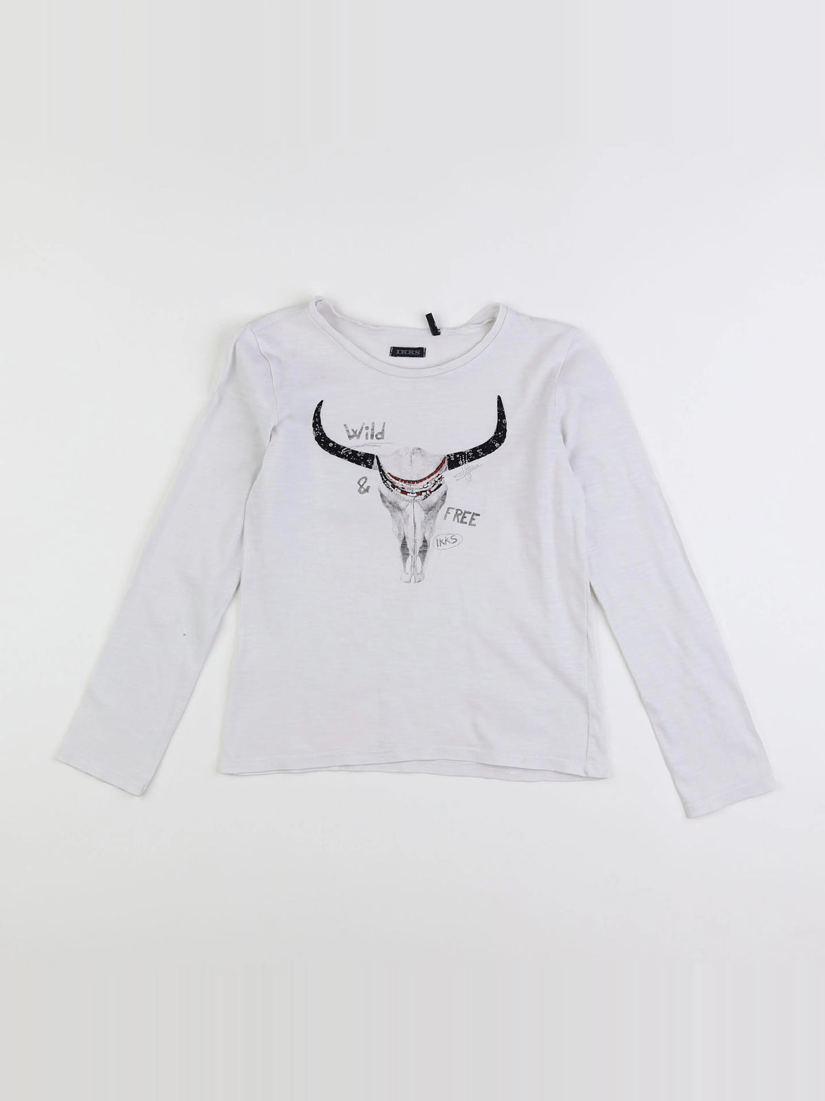 IKKS - tee-shirt blanc - 8 ans