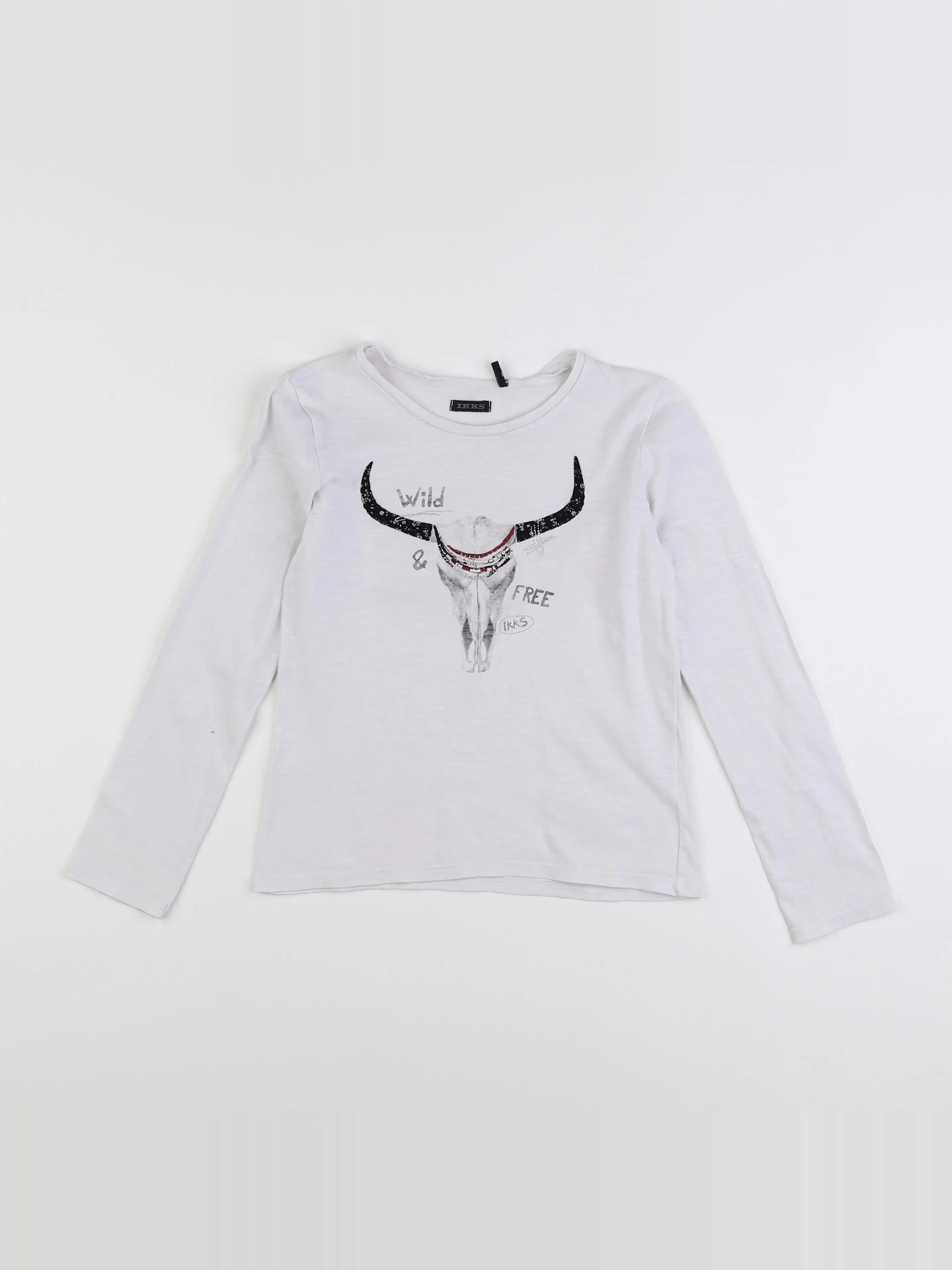 IKKS - tee-shirt blanc - 8 ans